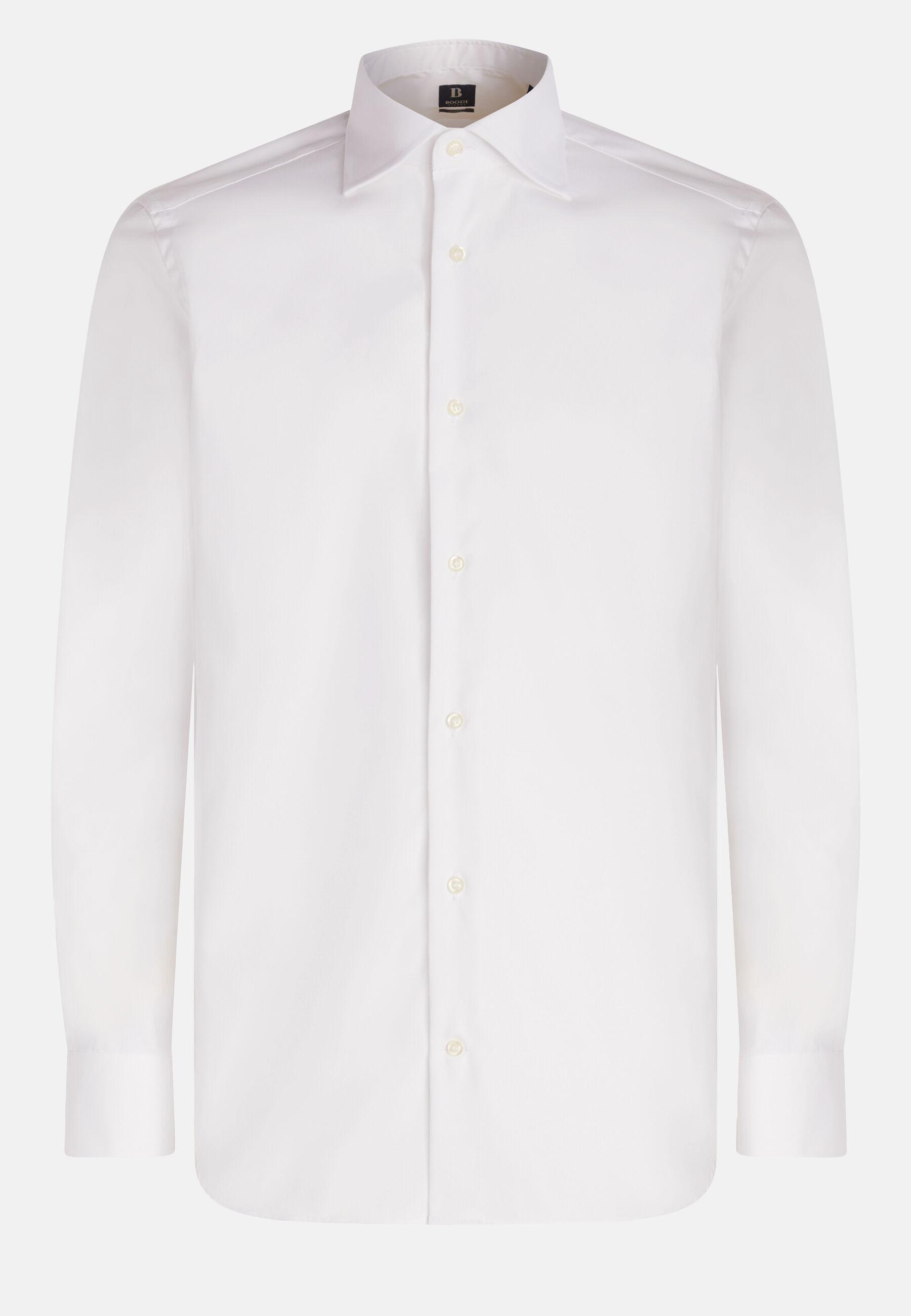 Slim Fit Pinpoint Cotton Shirt White, White, large image number 4