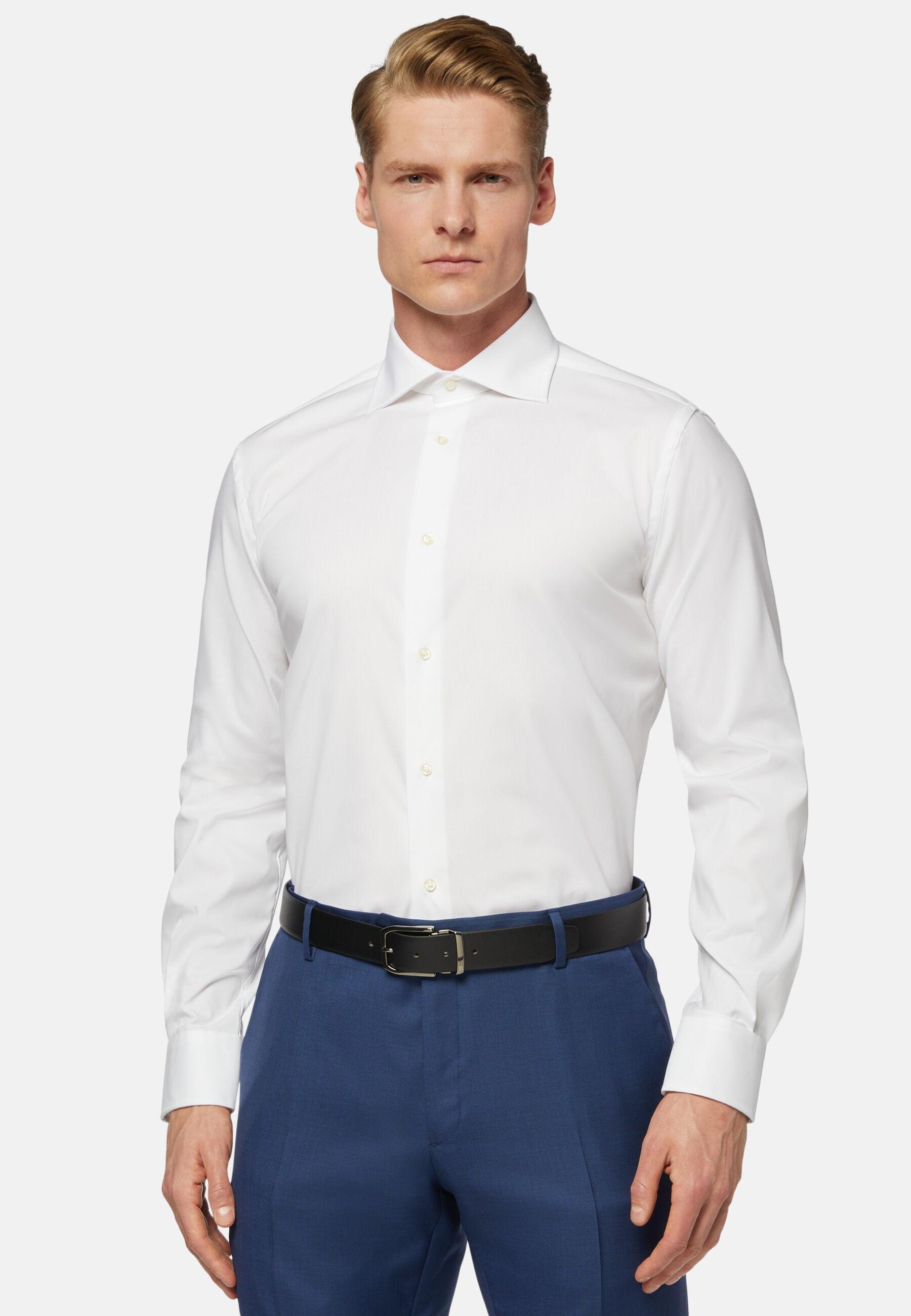Regular Fit Pinpoint Cotton Shirt White, White, large image number 0