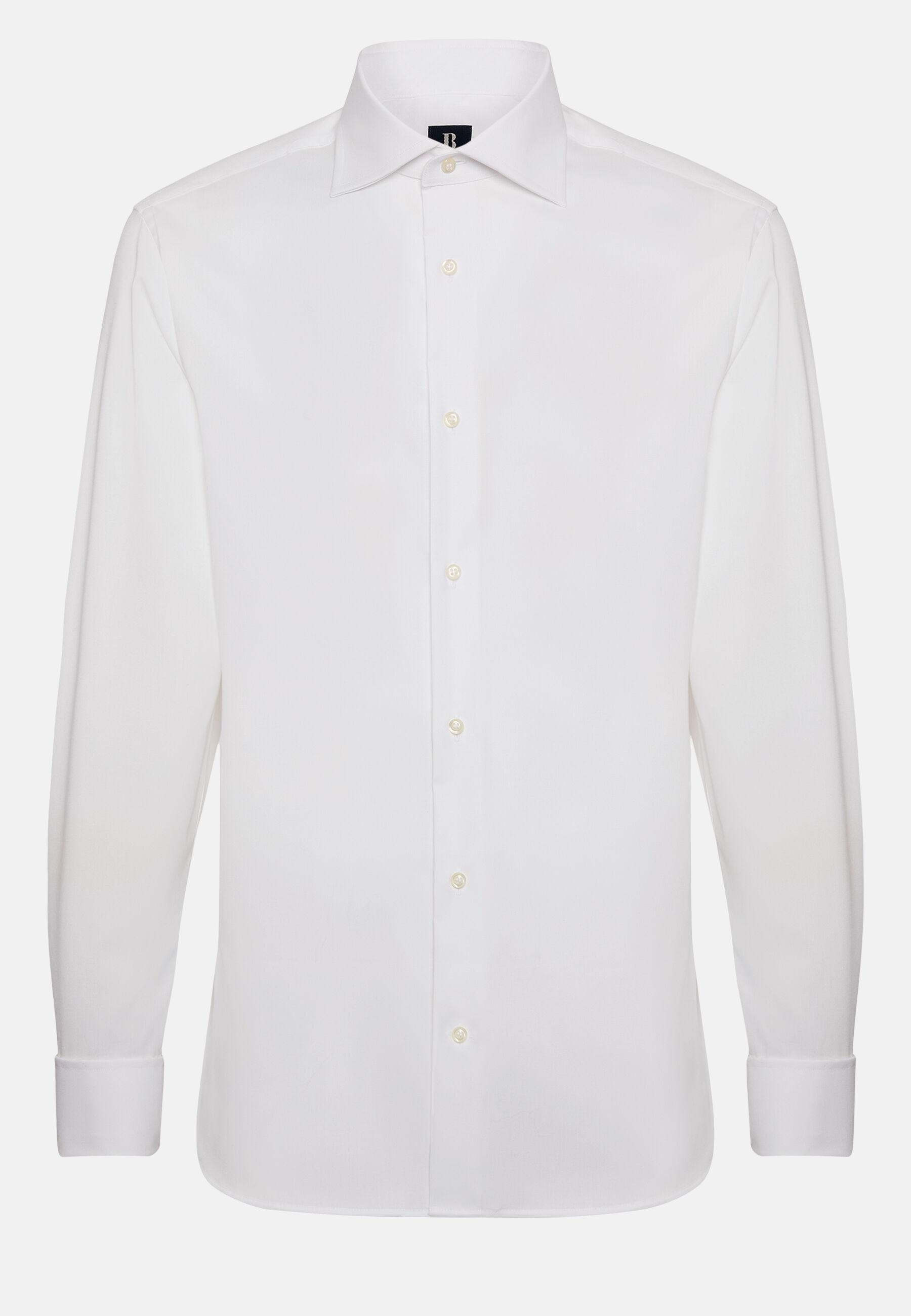 Slim Fit Pinpoint Cotton Shirt White, White, large image number 4