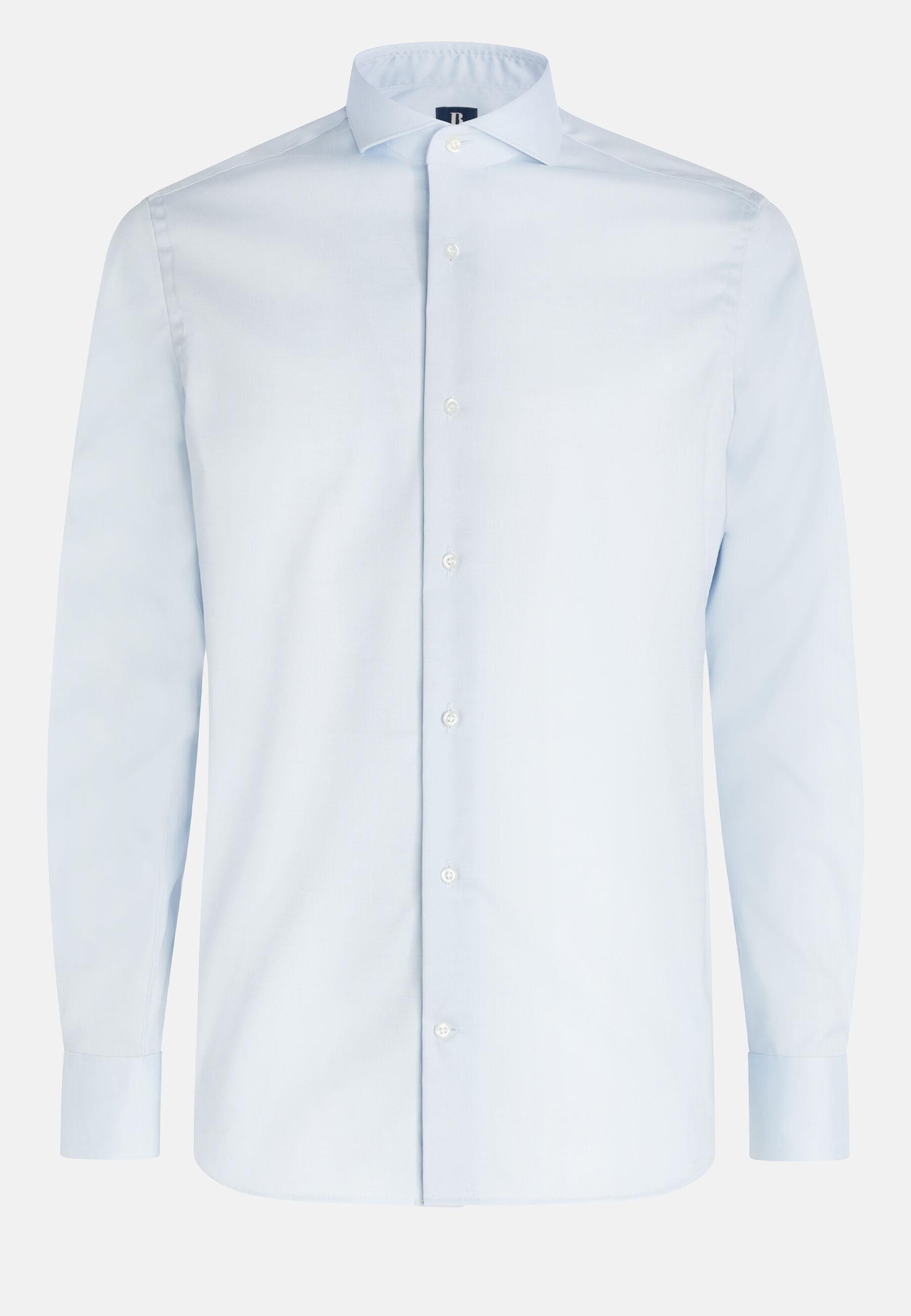 Slim Fit Pinpoint Cotton Shirt Blue, Light Blue, large image number 4