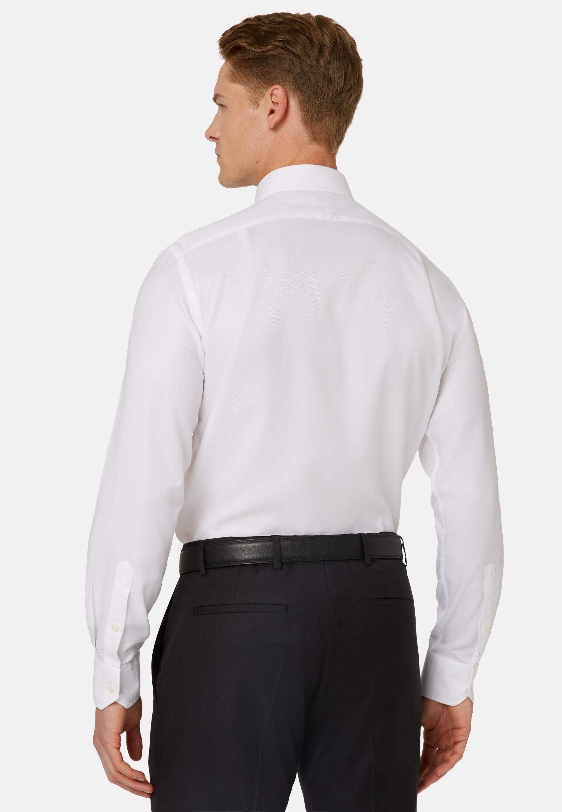 Regular Fit Cotton Dobby Shirt White, White, medium