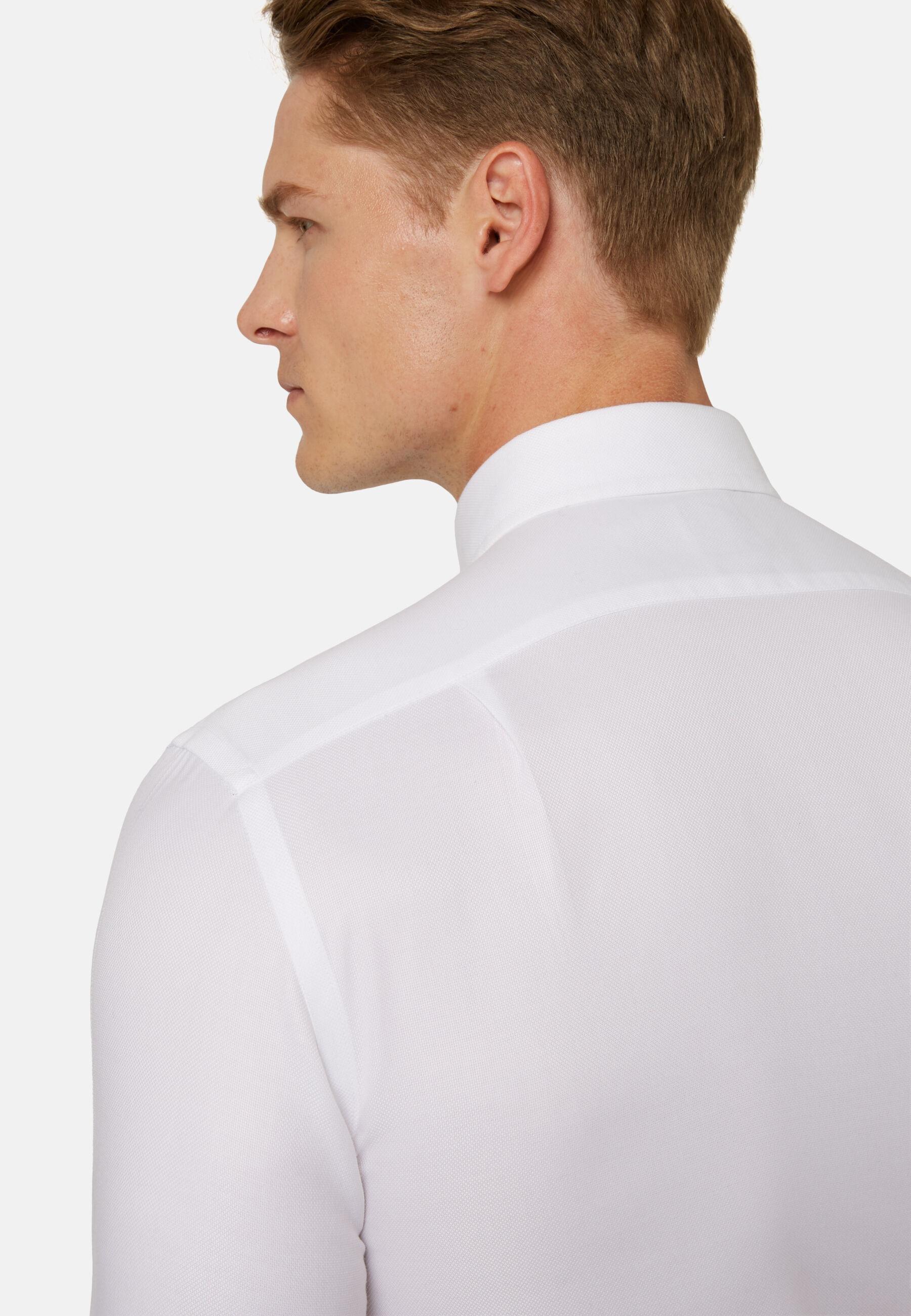 Regular Fit Cotton Dobby Shirt White, White, medium