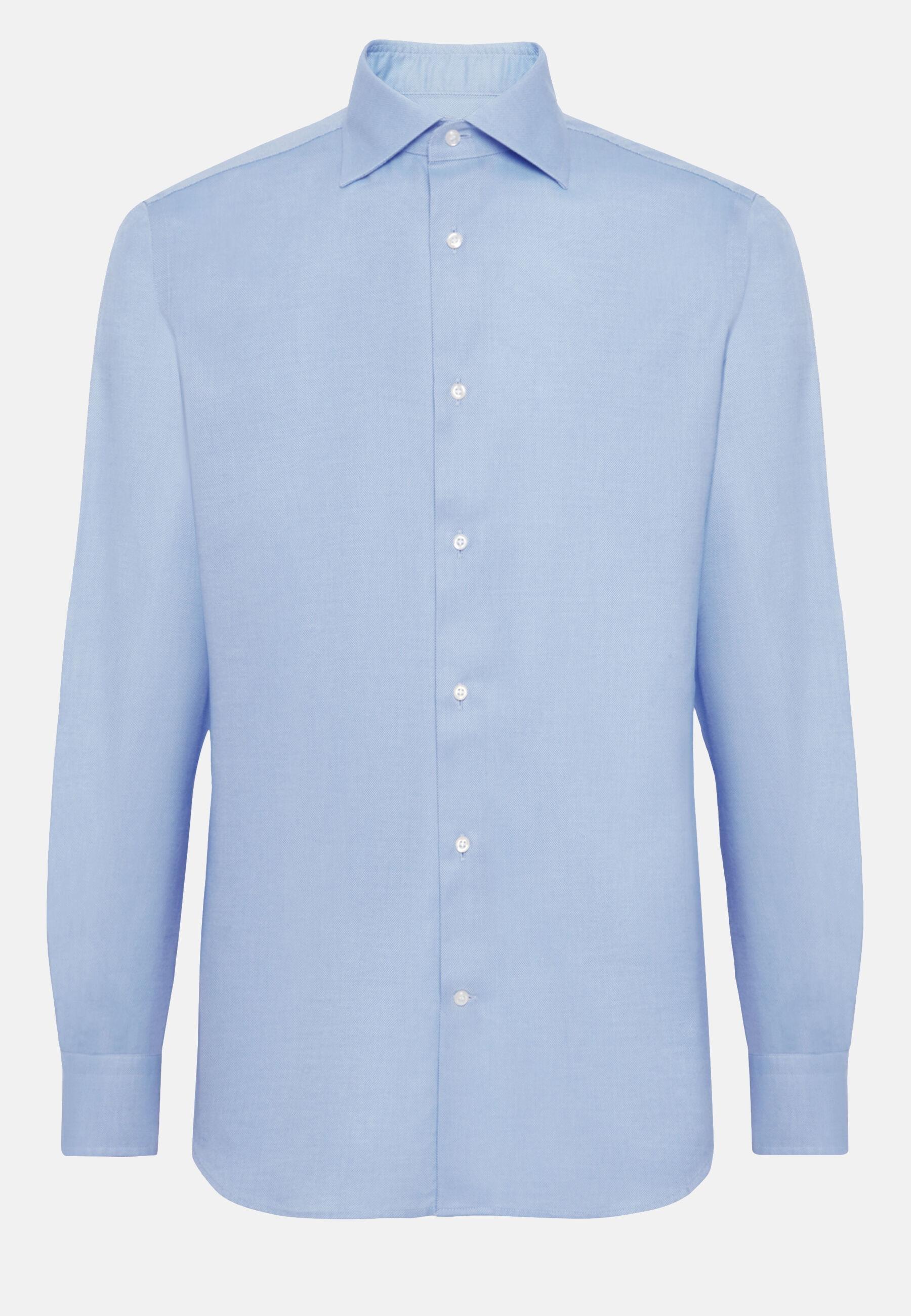 Regular Fit Cotton Dobby Shirt Blue, Light Blue, large image number 4