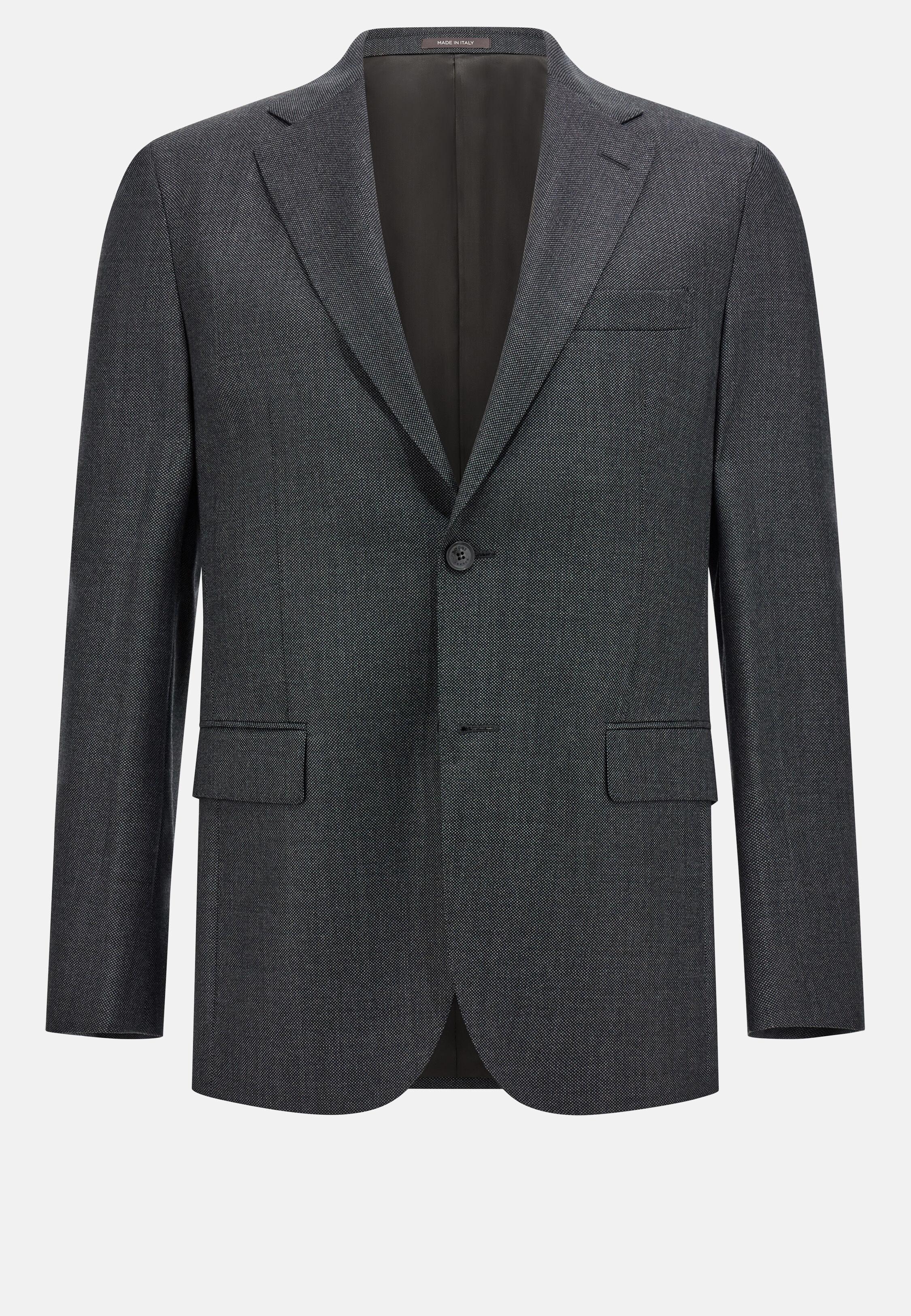 Pure Wool Bird's Eye Jacket Medium grey, 3901_GRME, large image number 3