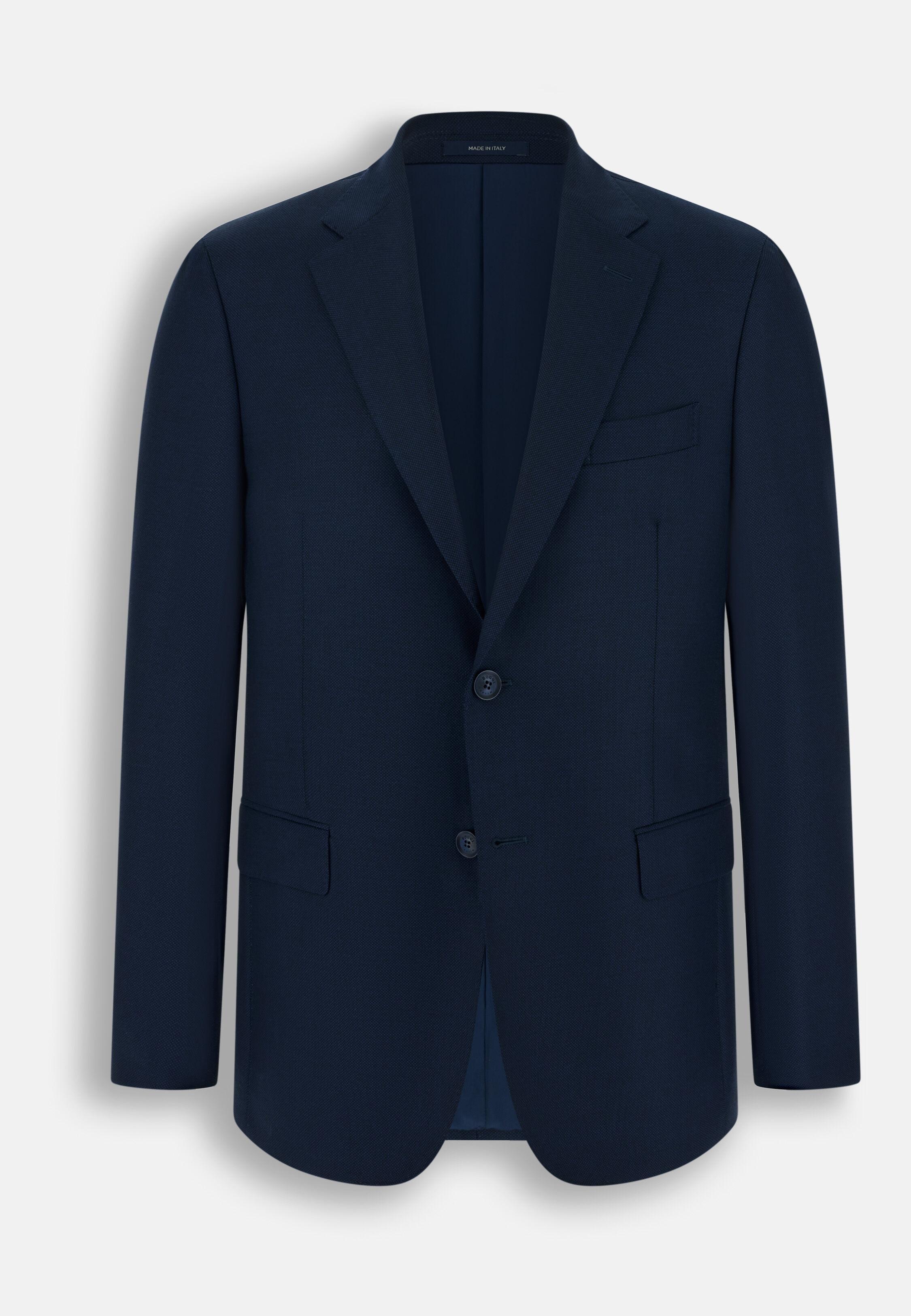 Jacket in Pure Wool Bird's Eye, Blue, Bluette, large image number 5