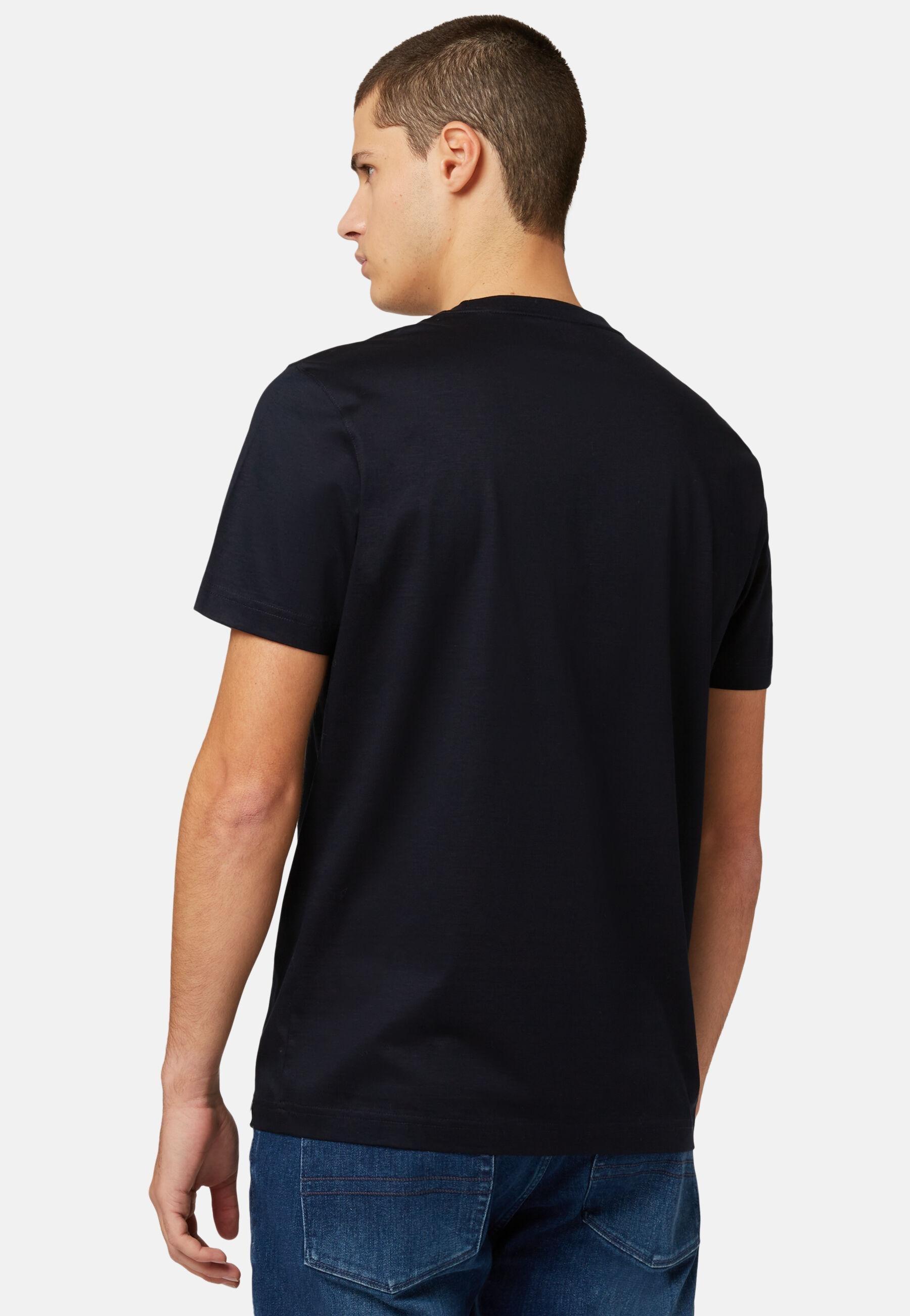 Pima Cotton Charcoal T-Shirt Navy, 3901_NAVY, medium