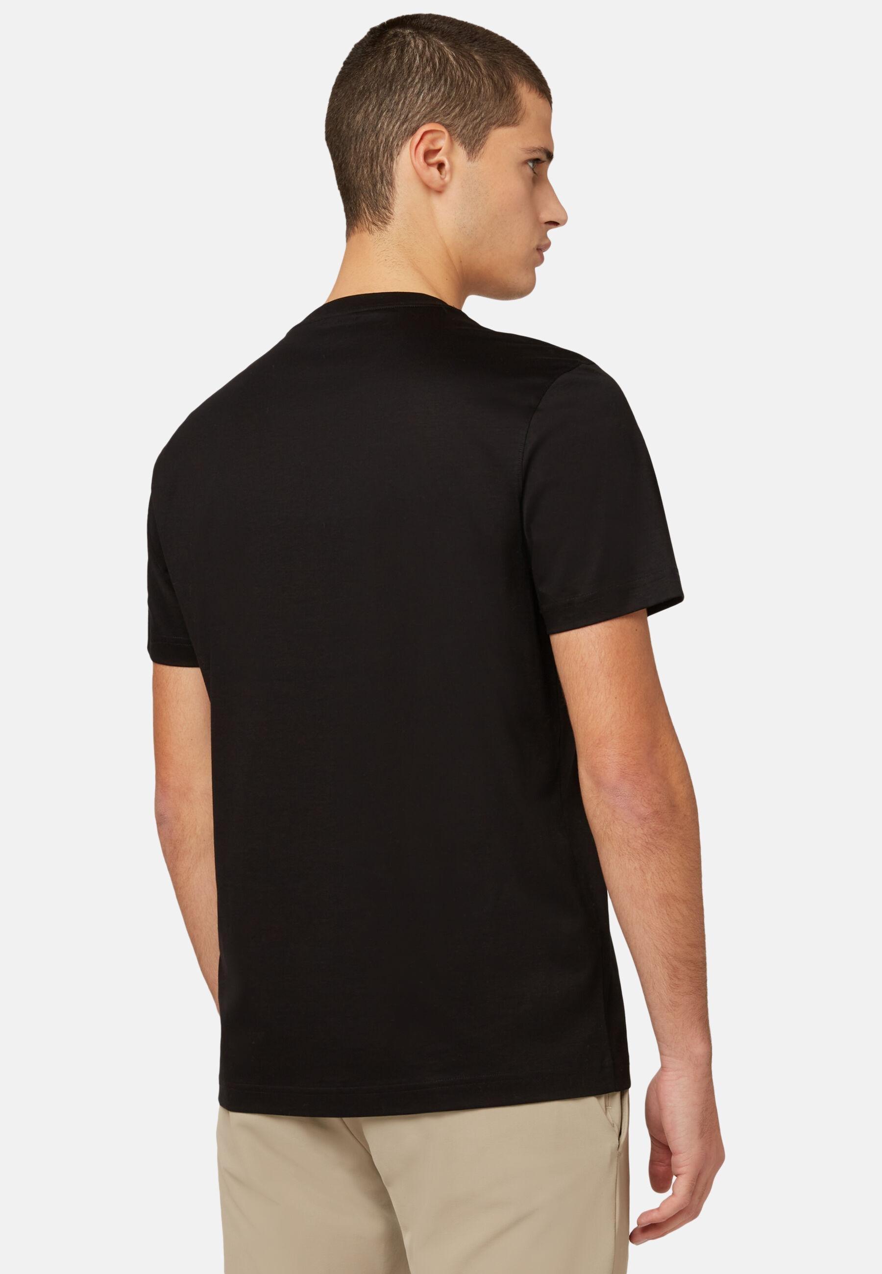 SS PIMA COTTON T-SHIRT, Black, medium