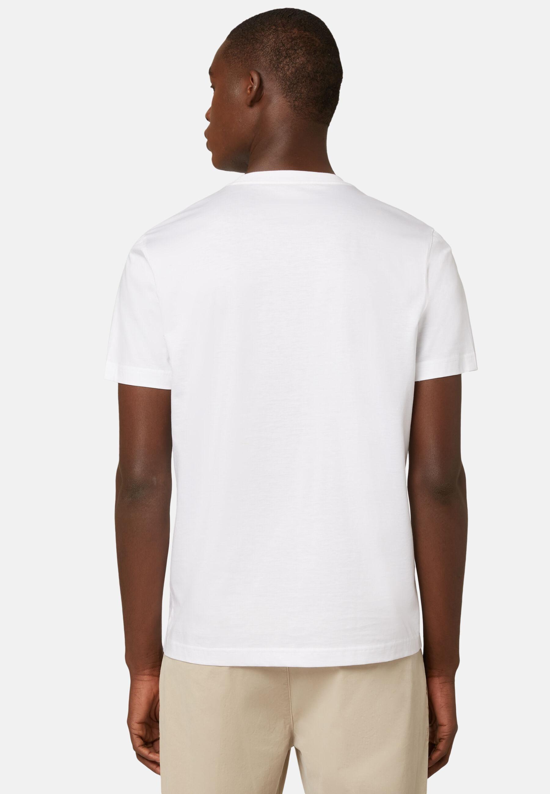 Pima Cotton Charcoal T-Shirt White, 3901_WHIT, large image number 1
