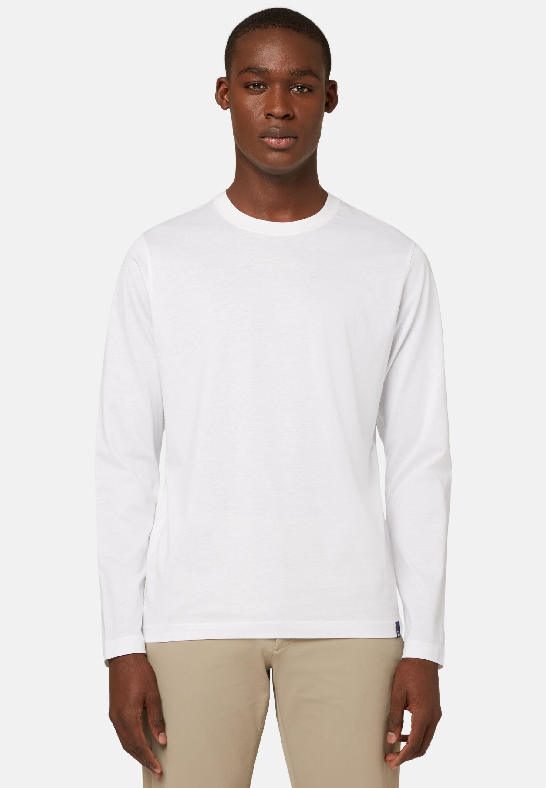 تيشيرت قطن بيما أبيض, White, medium