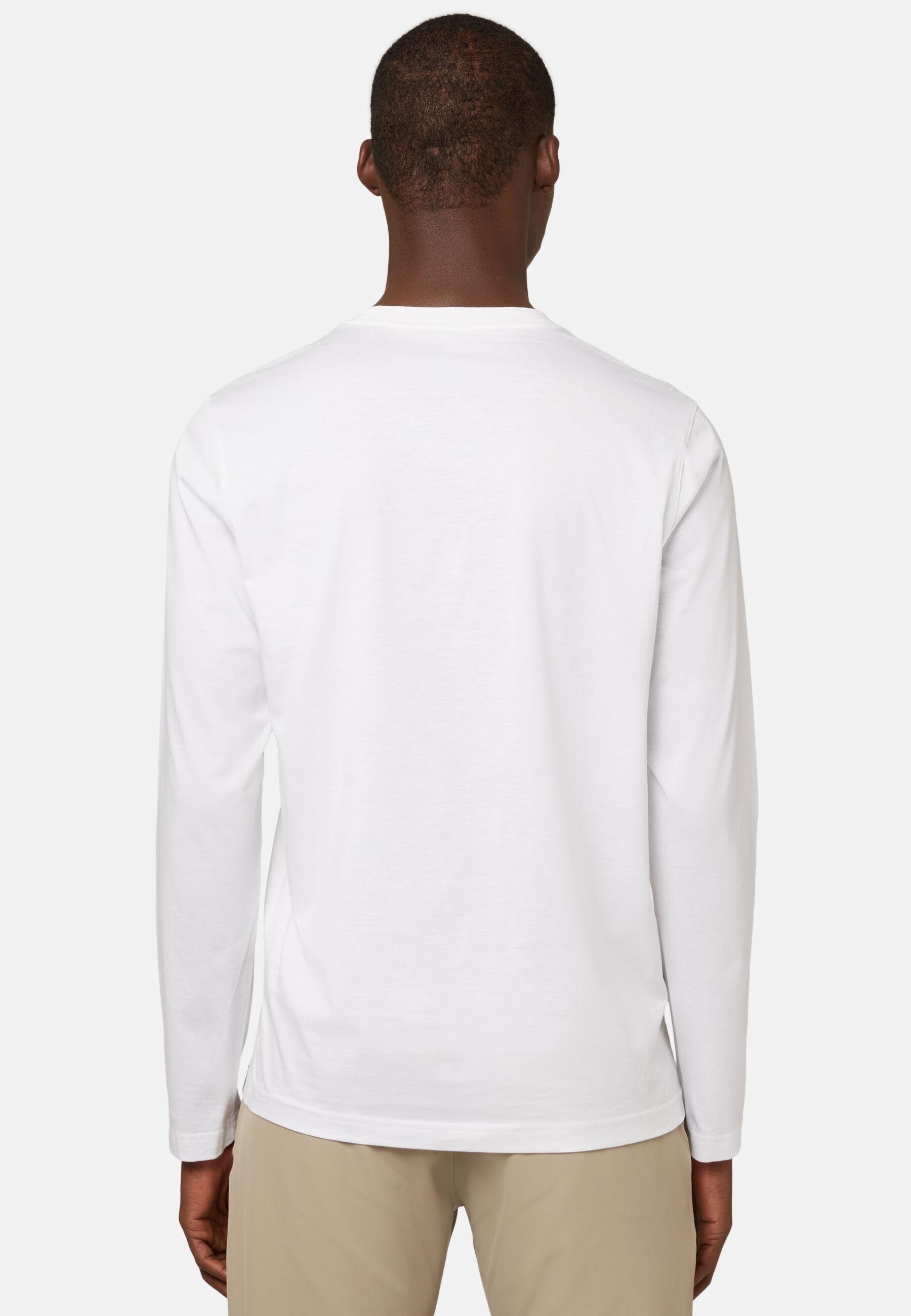 تيشيرت قطن بيما أبيض, White, medium
