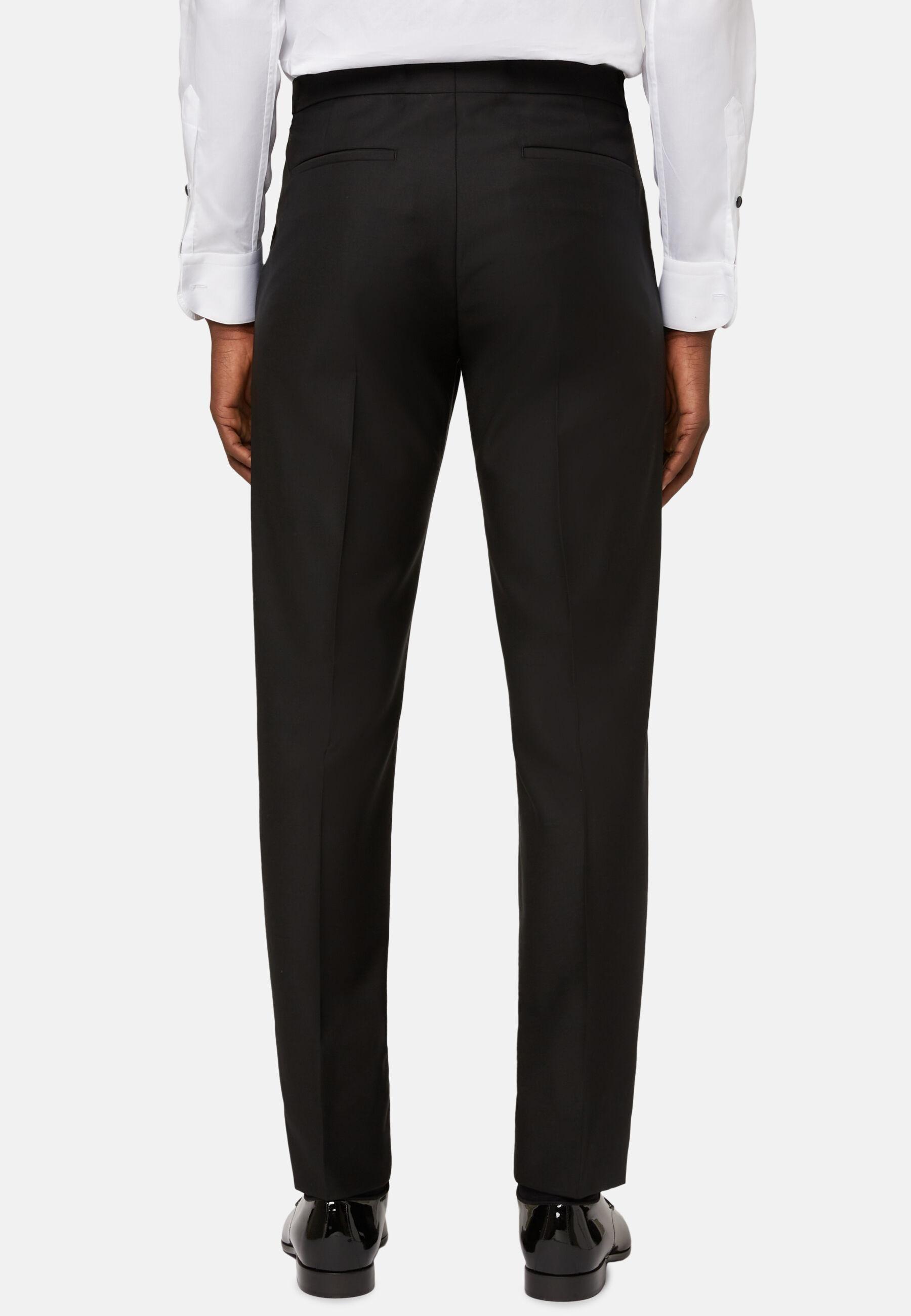 Stretch Wool Dinner Suit Trousers Black, 3901_BLAC, large image number 2