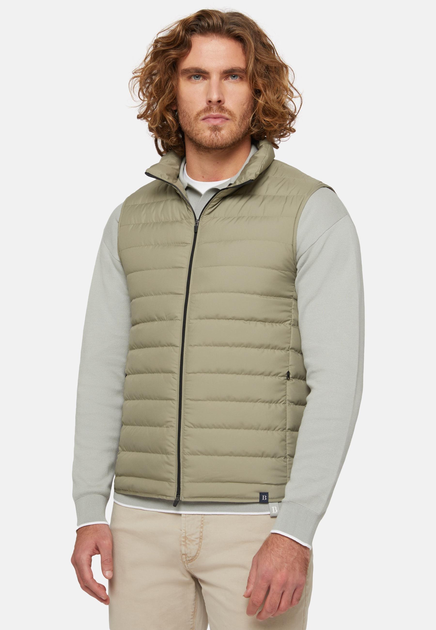 Goose Down Recycled Fabric Waistcoat Green, Military Green, medium