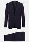 Boggi Milano - Navy Windowpane Check Suit In Pure Wool
