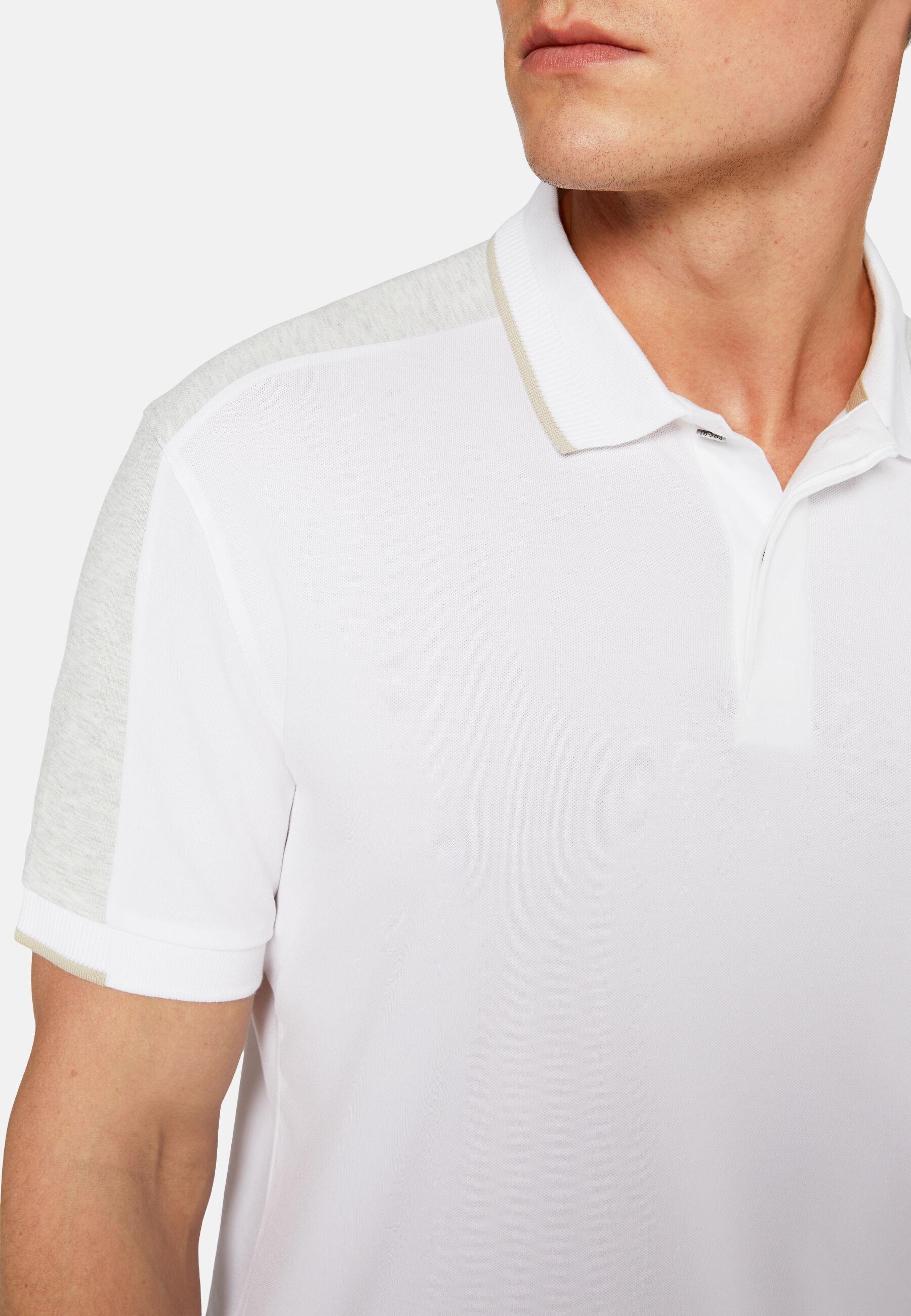 High-Performance Pique Polo Shirt White, White, large image number 4