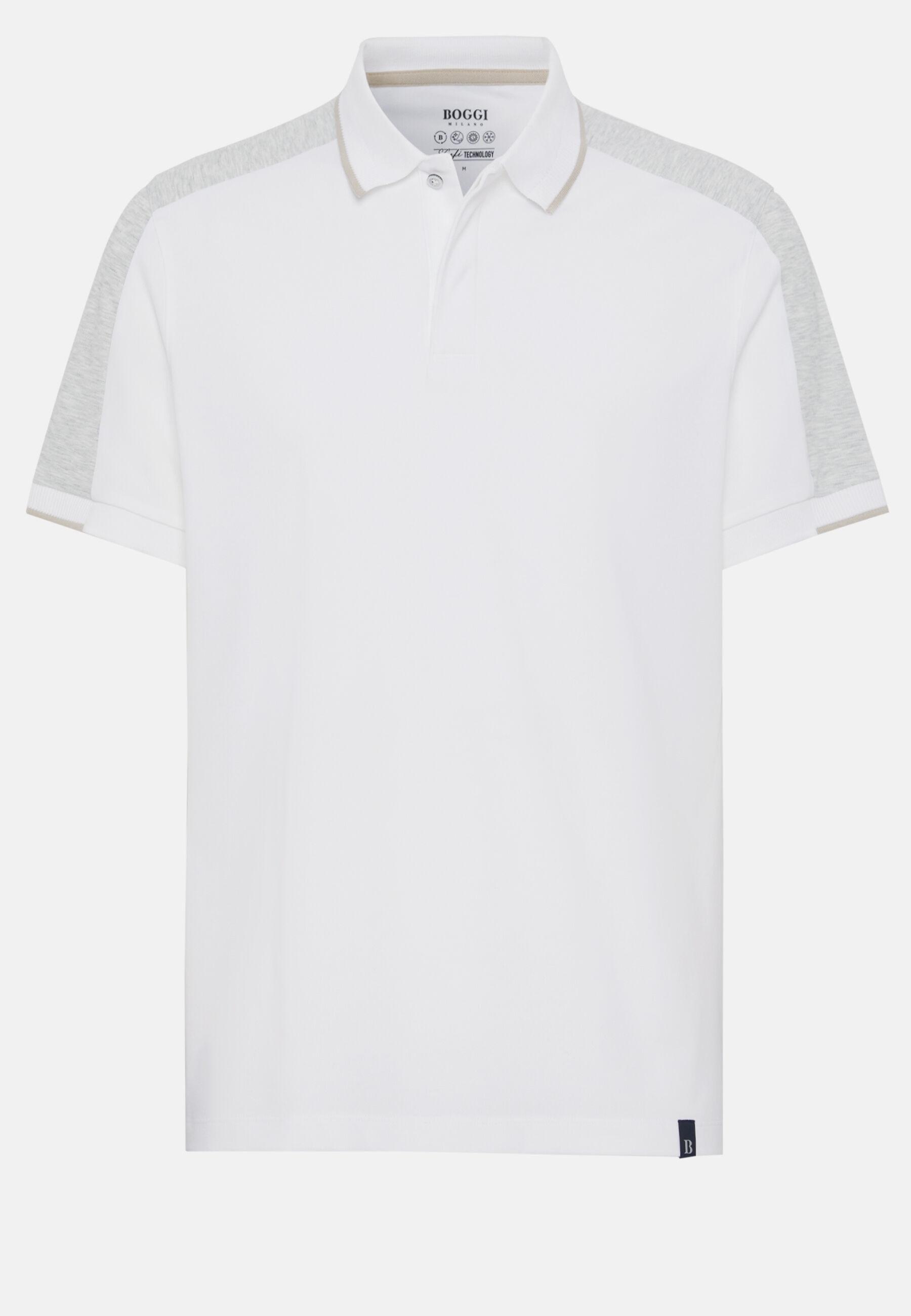High-Performance Pique Polo Shirt White, White, large image number 5
