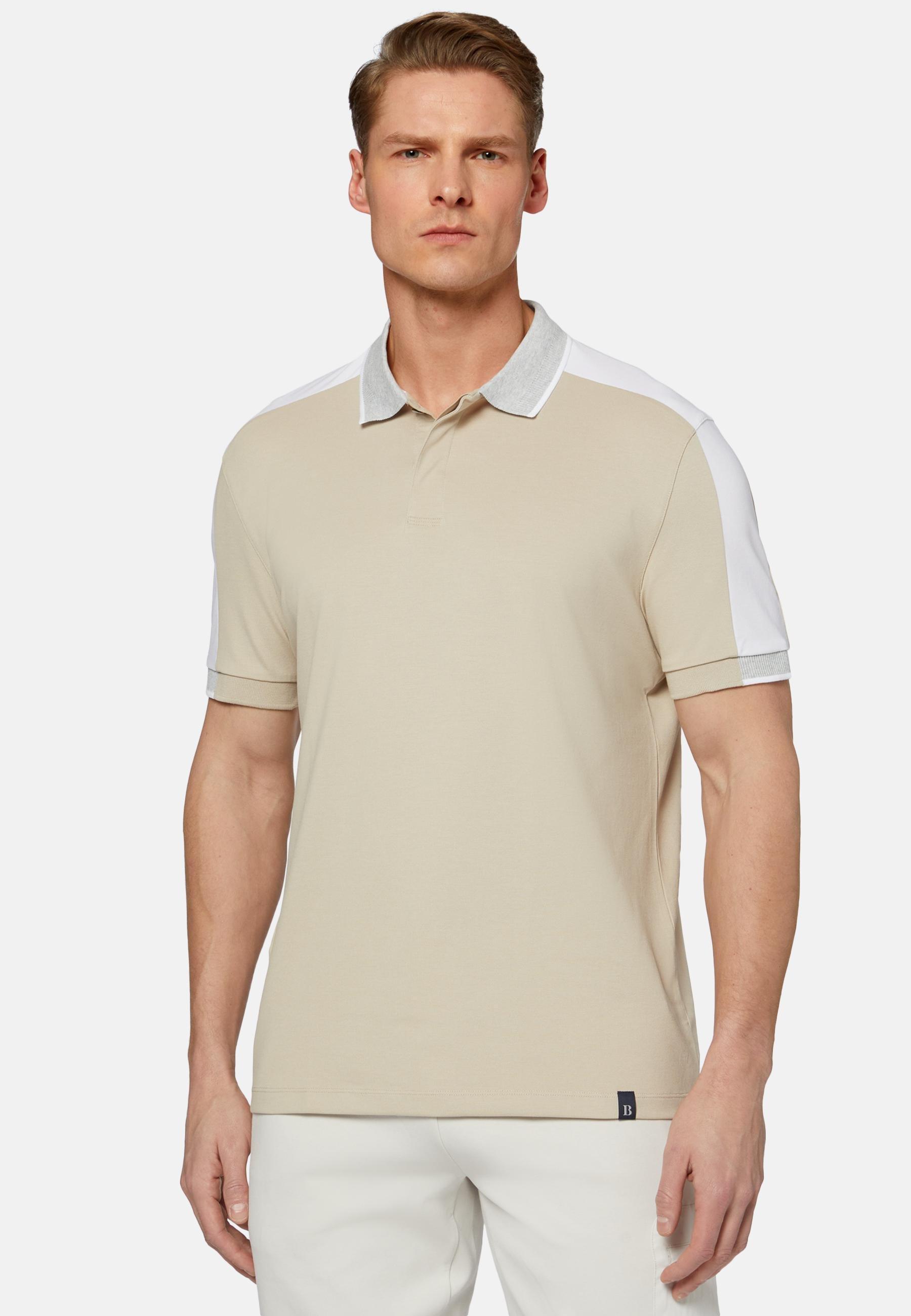 High-Performance Pique Polo Shirt Beige, , large image number 0