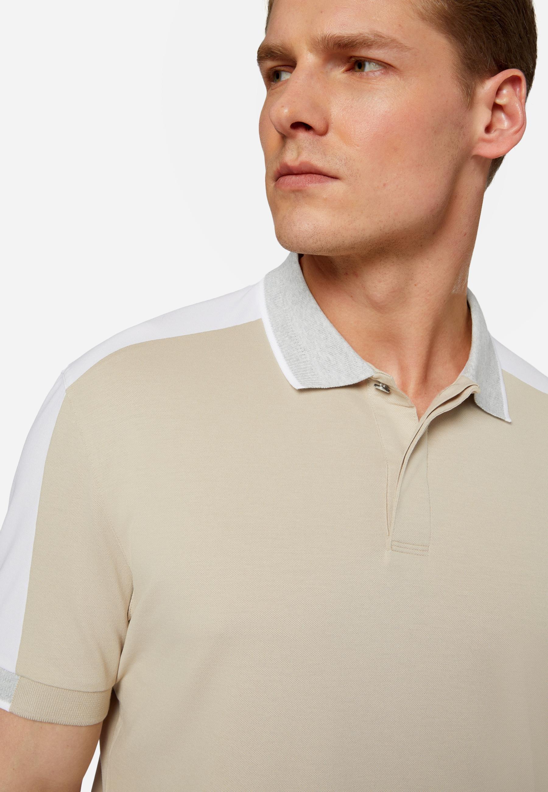 High-Performance Pique Polo Shirt Beige, , large image number 1