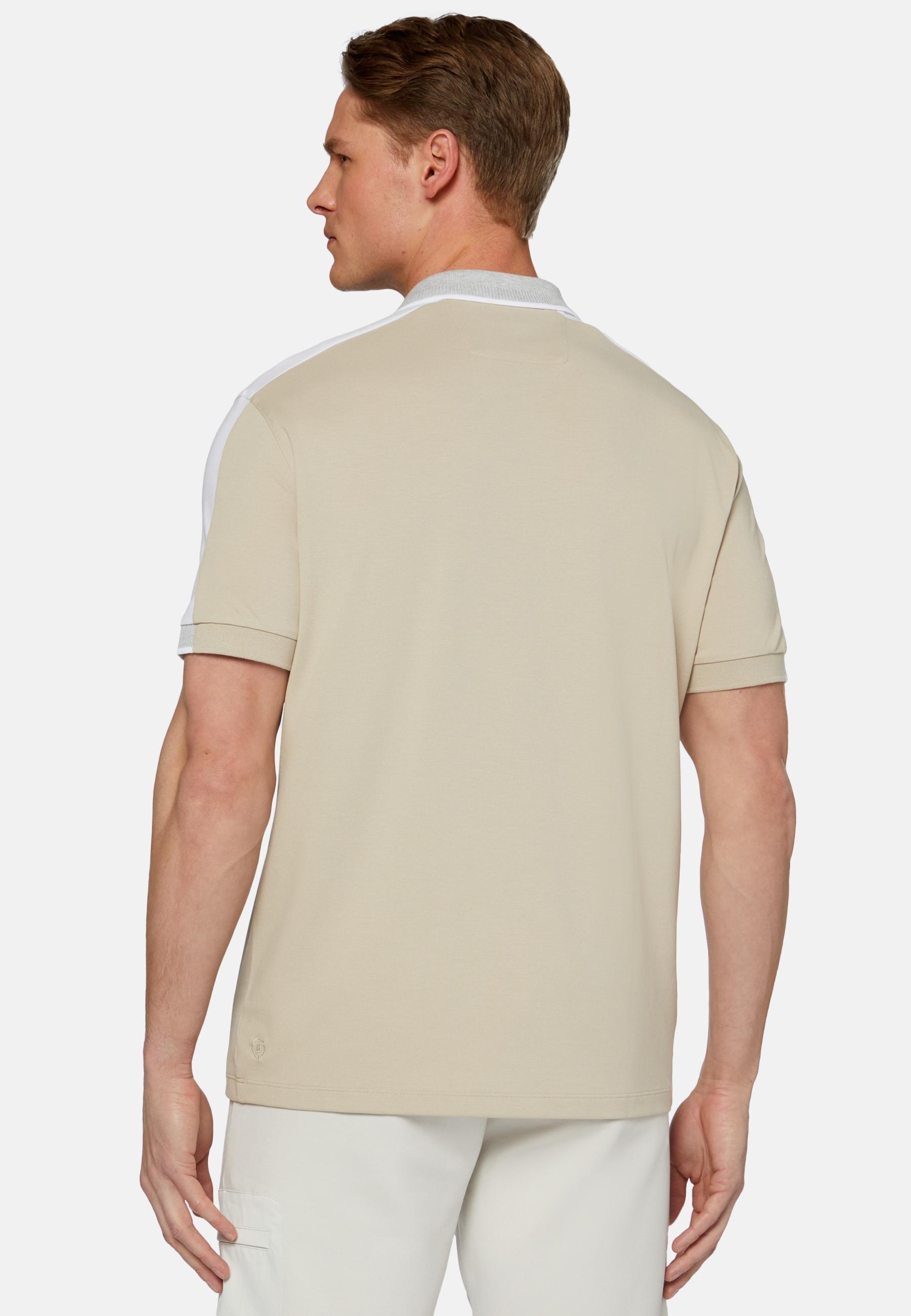 High-Performance Pique Polo Shirt Beige, , large image number 2