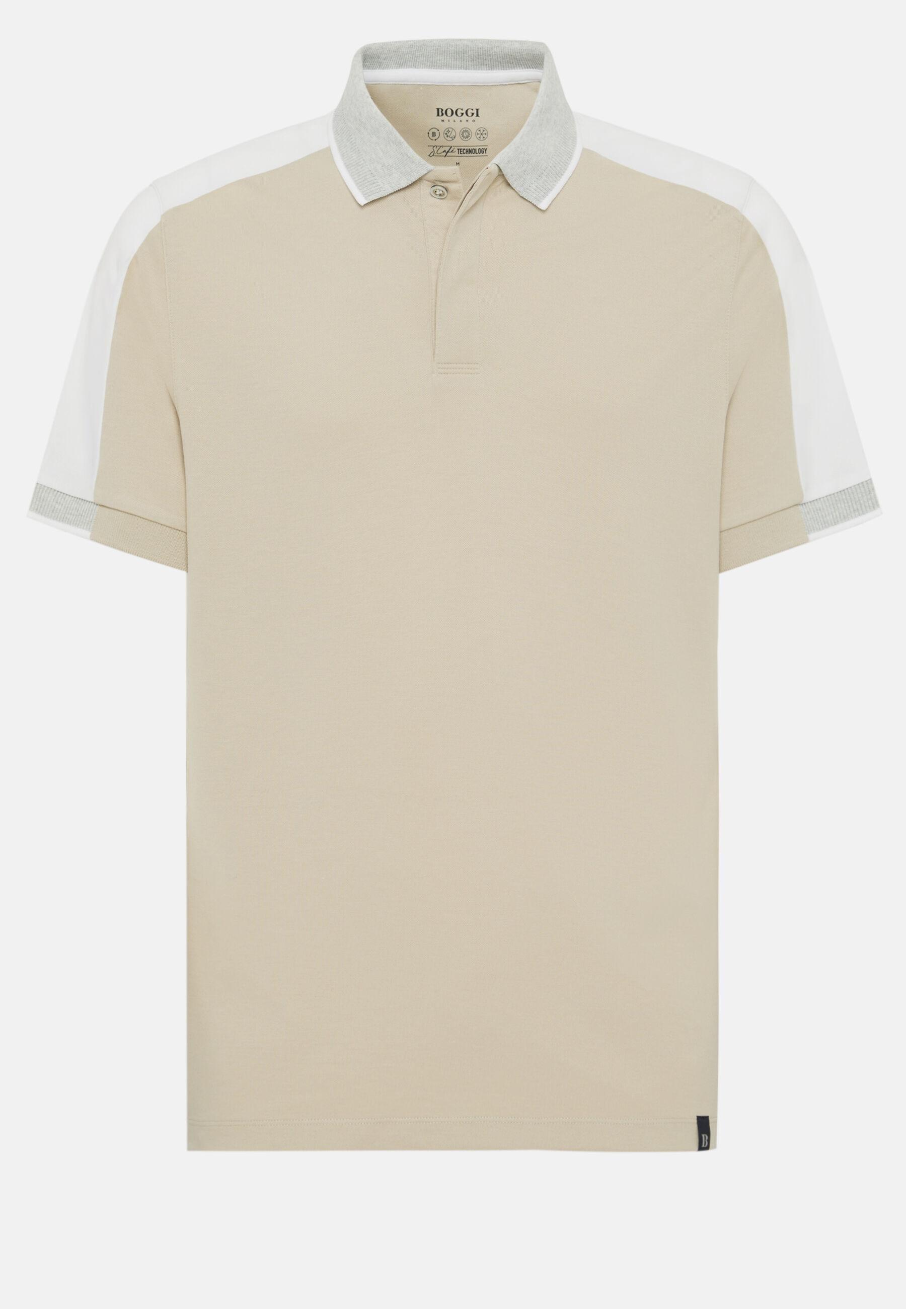 Polo Shirt in High-Performance Piqu&eacute;, Beige, Beige, large image number 6