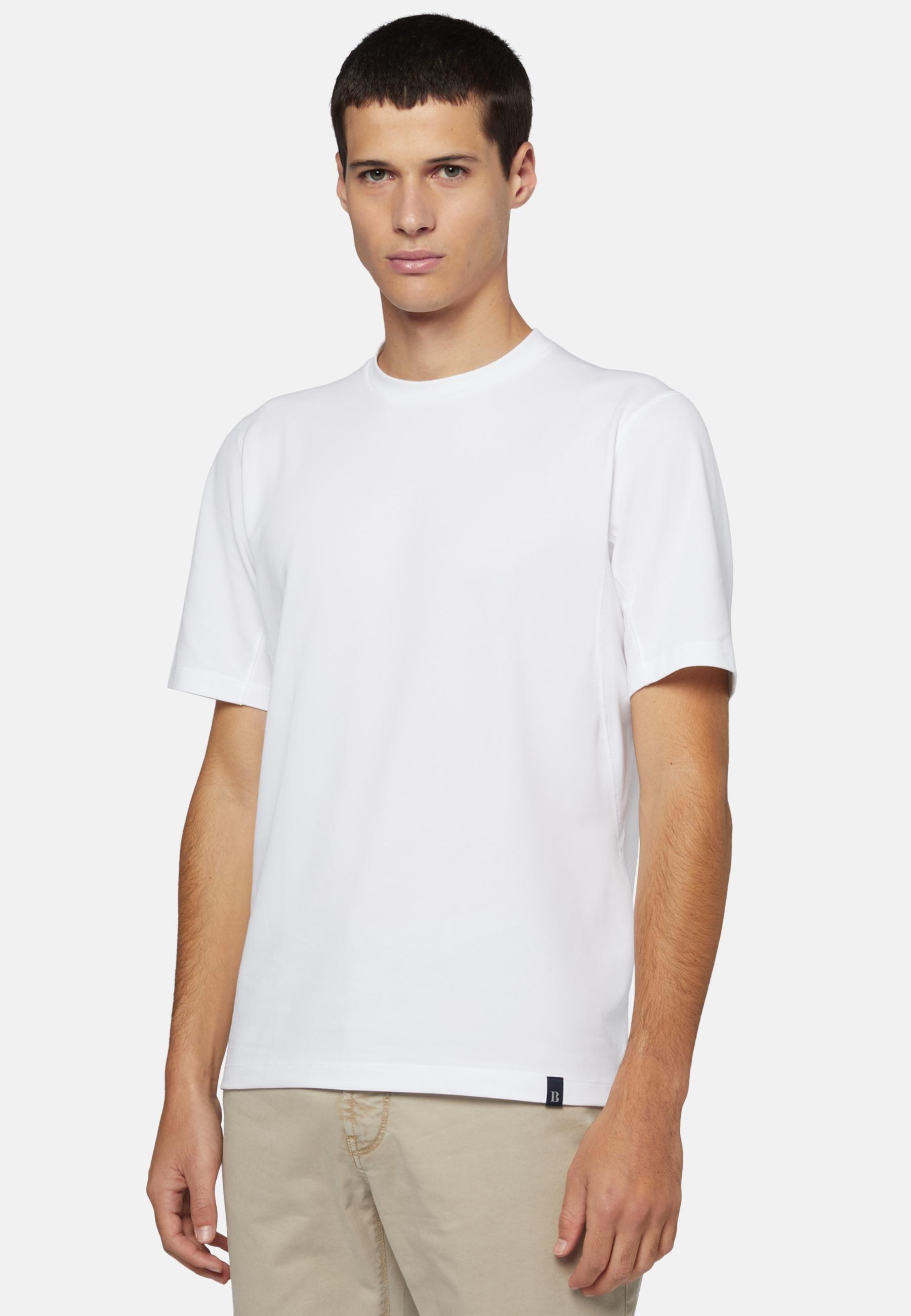 T-Shirt In Sustainable Performance Pique White, 3901_WHIT, large image number 0