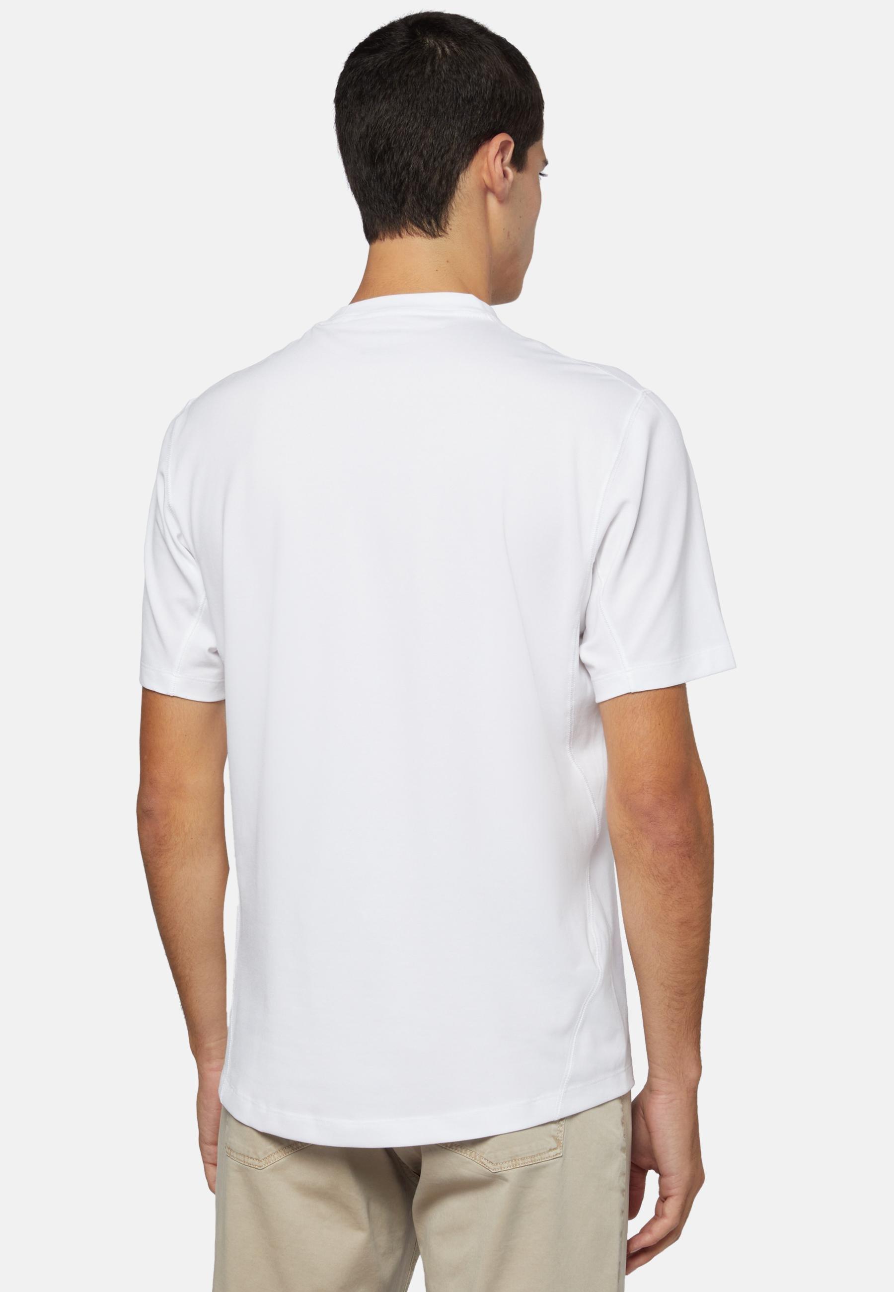 T-Shirt In Sustainable Performance Pique White, 3901_WHIT, large image number 2