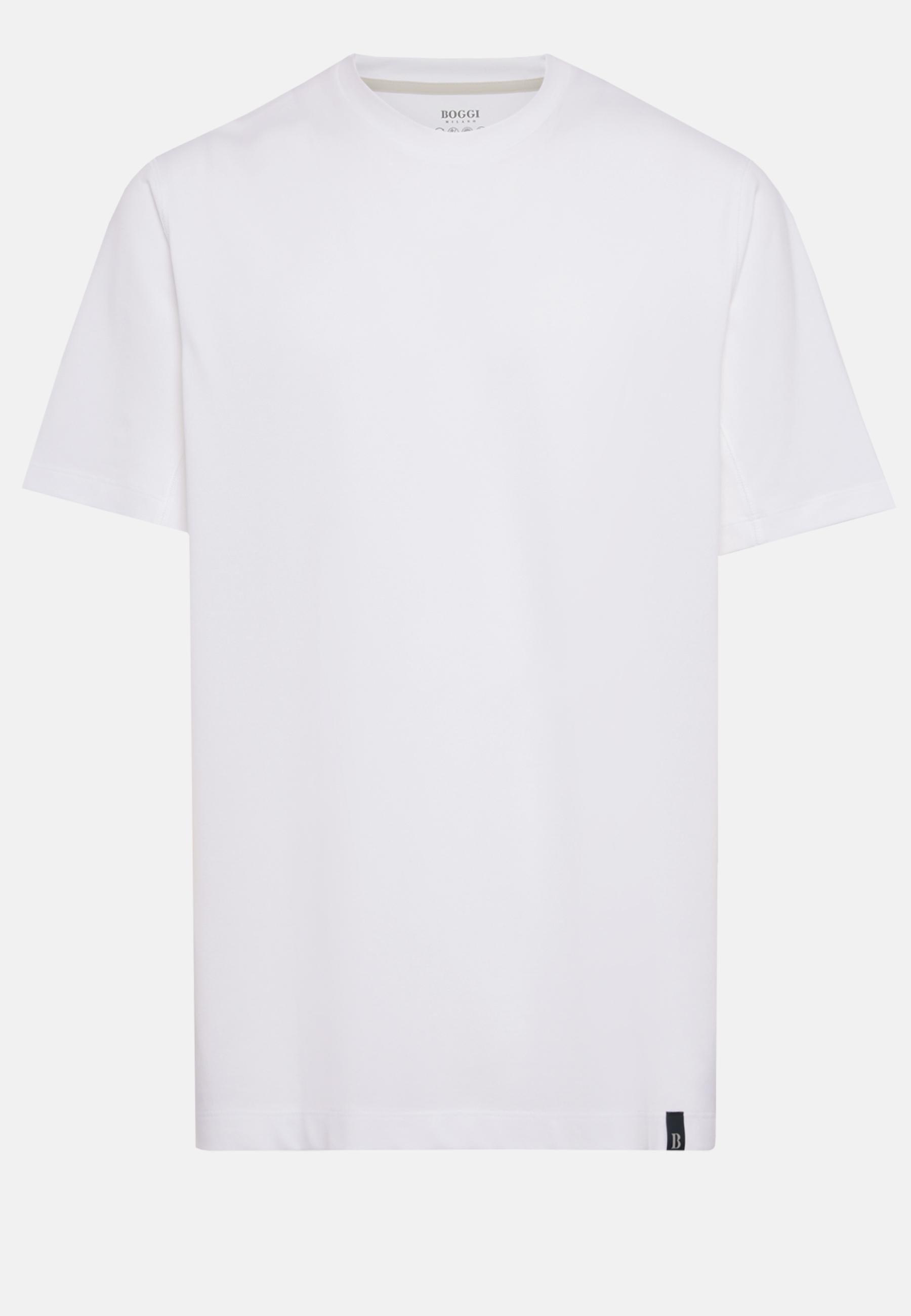 T-Shirt In Sustainable Performance Pique White, 3901_WHIT, large image number 4