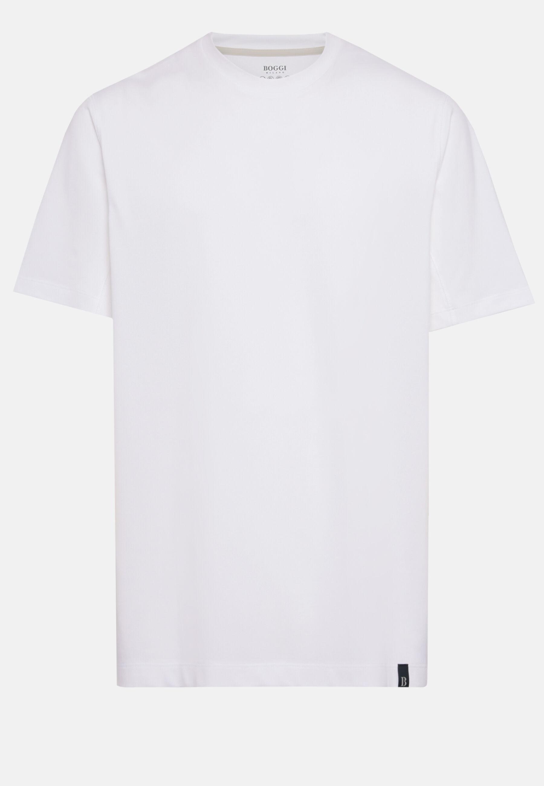 T-Shirt In Sustainable Performance Pique White, 3901_WHIT, large image number 5