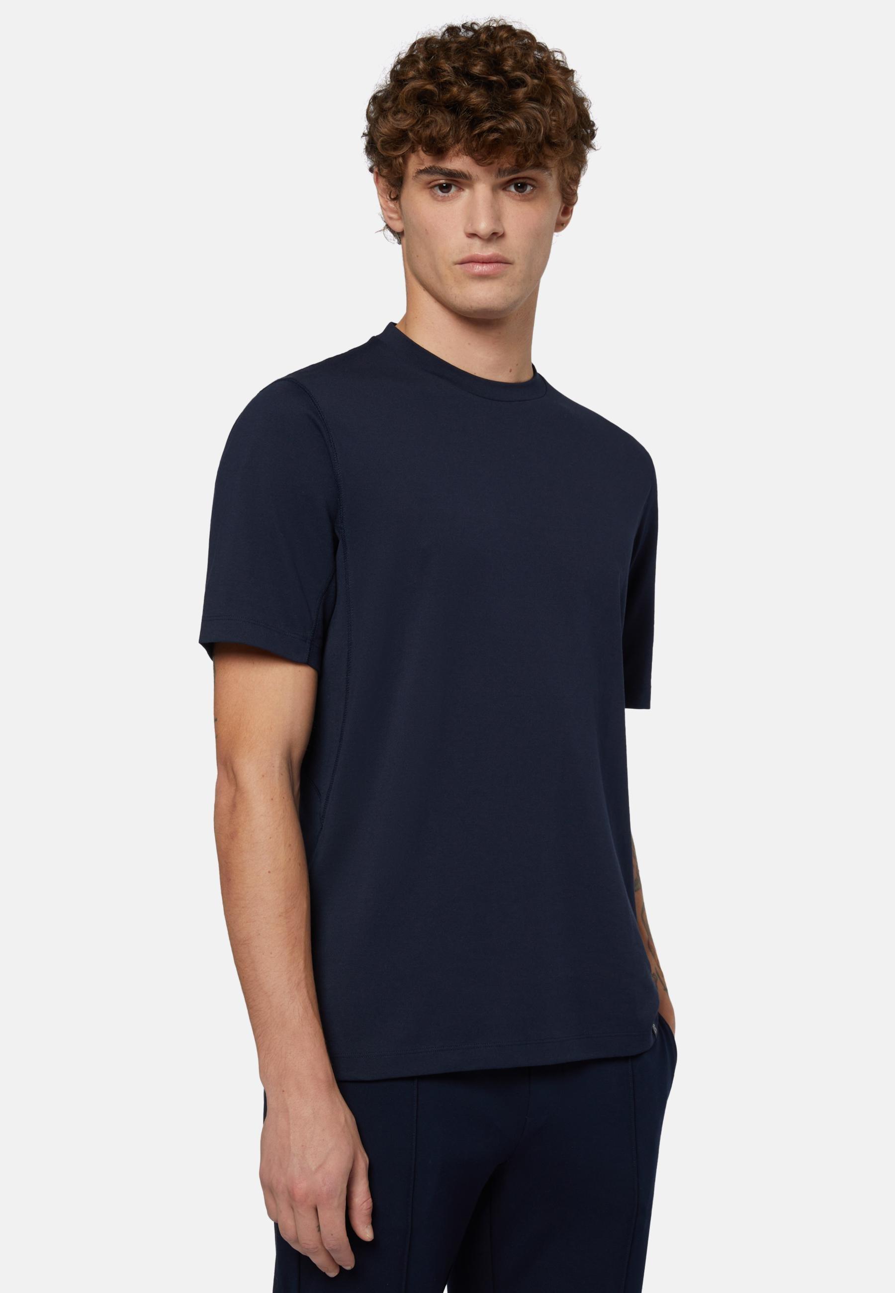 T-Shirt In Sustainable Performance Pique Navy, , large image number 0