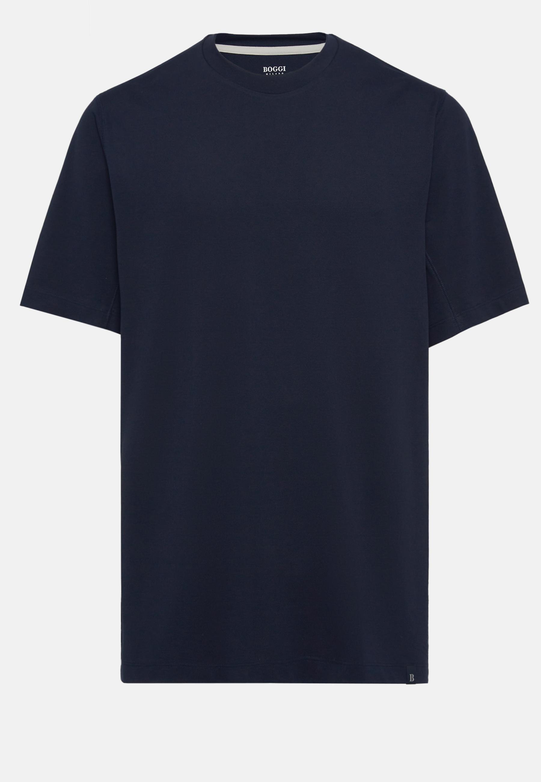 T-Shirt In Sustainable Performance Pique Navy, , large image number 1