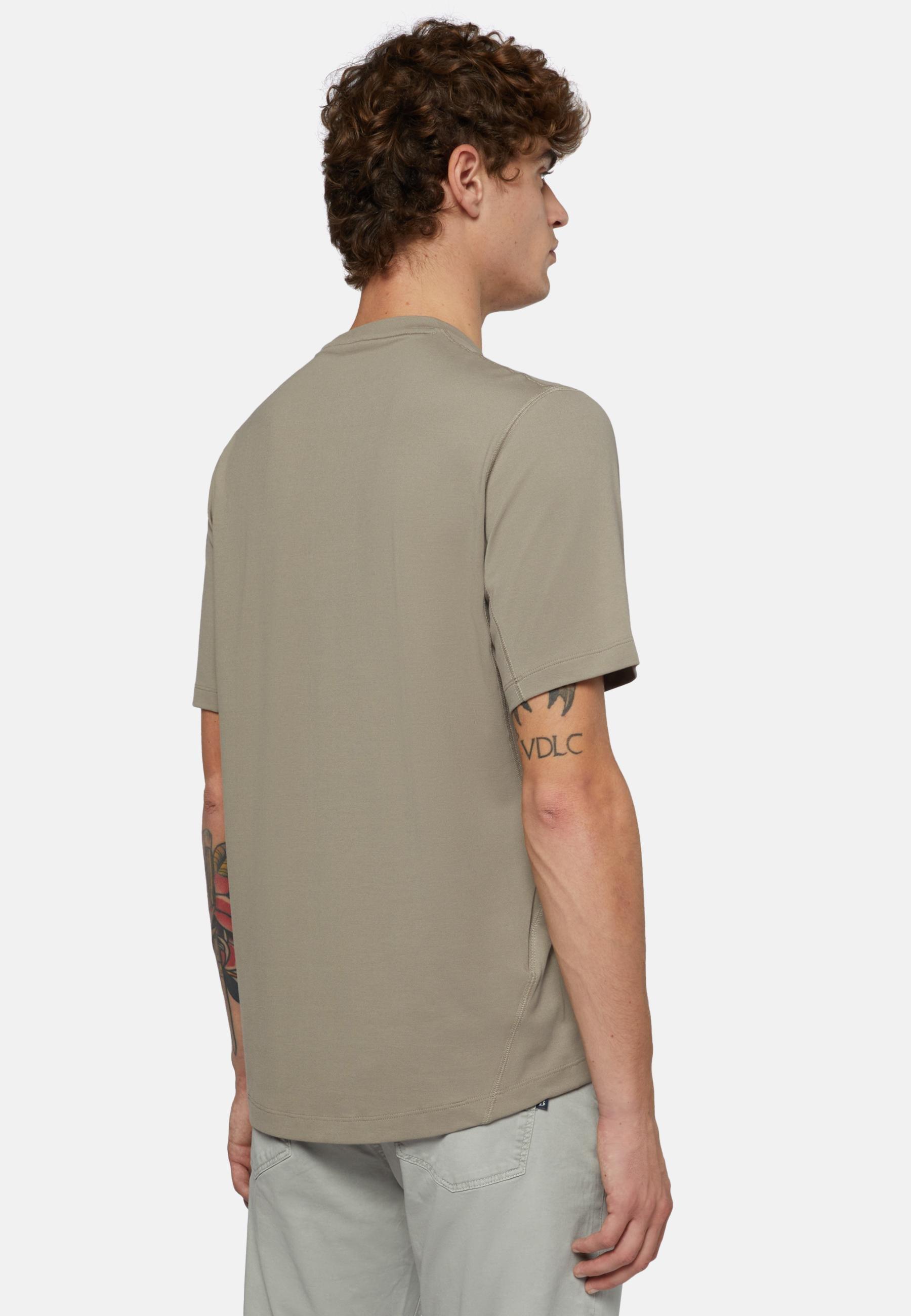 T-Shirt In Sustainable Performance Pique Brown, Taupe, large image number 2