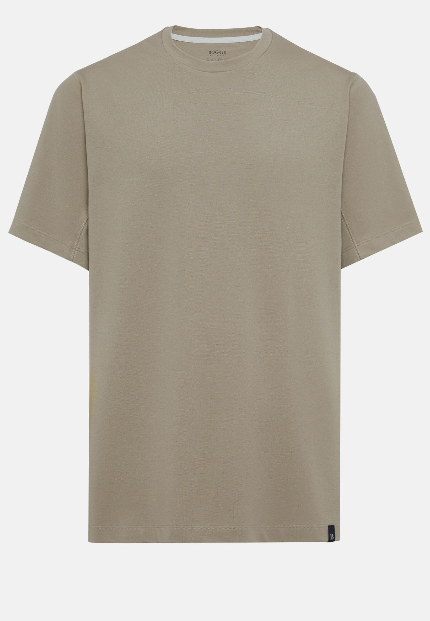 T-Shirt In Sustainable Performance Pique Brown, Taupe, large image number 5
