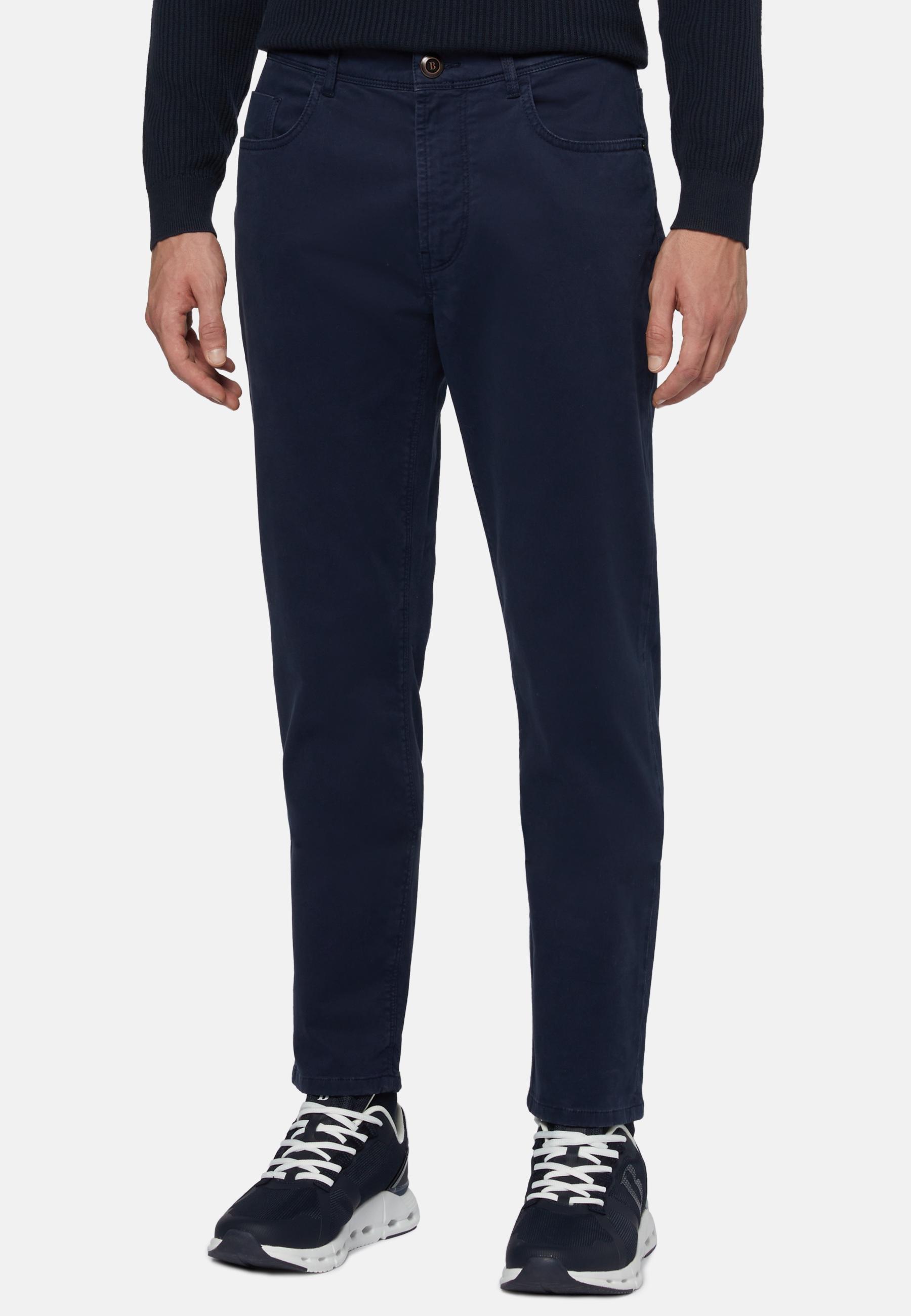 Stretch Cotton Jeans Navy, , large image number 0
