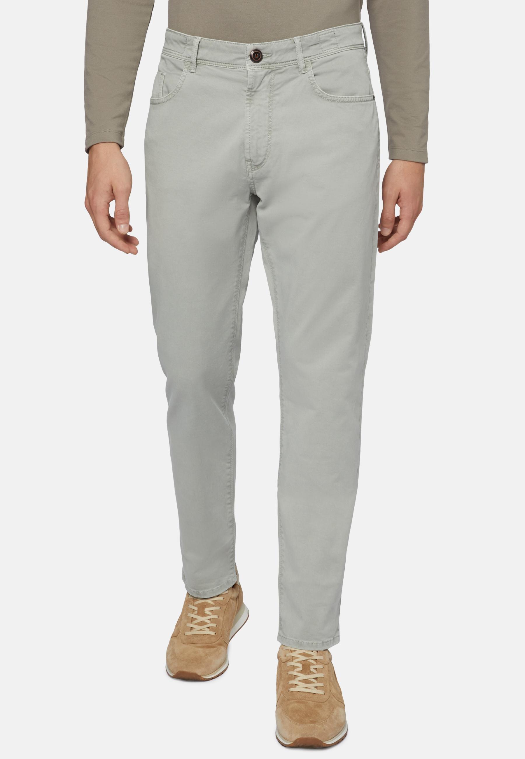 Stretch Cotton Jeans Green, Green, large image number 0