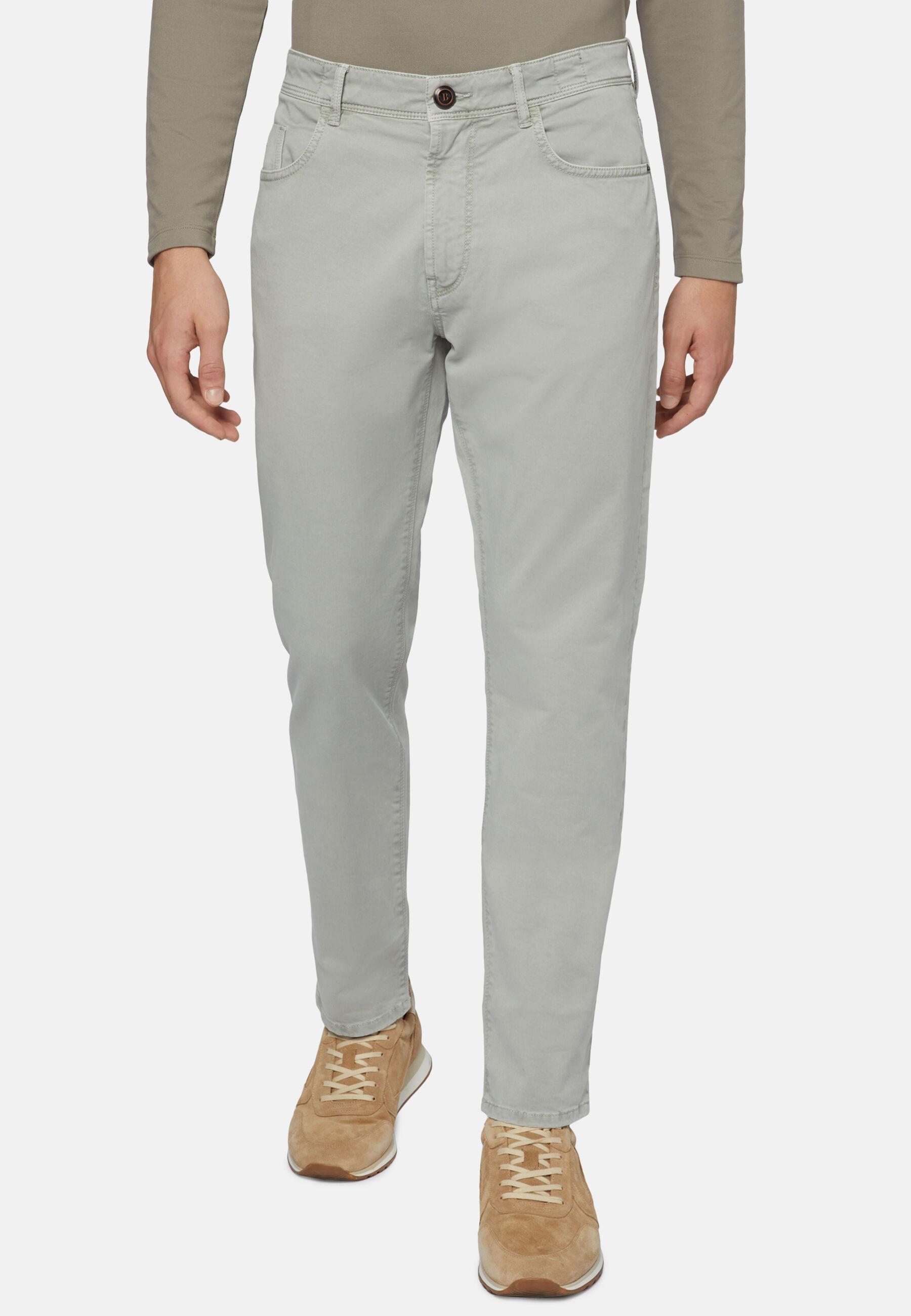 Stretch Cotton Jeans Green, Green, large image number 1