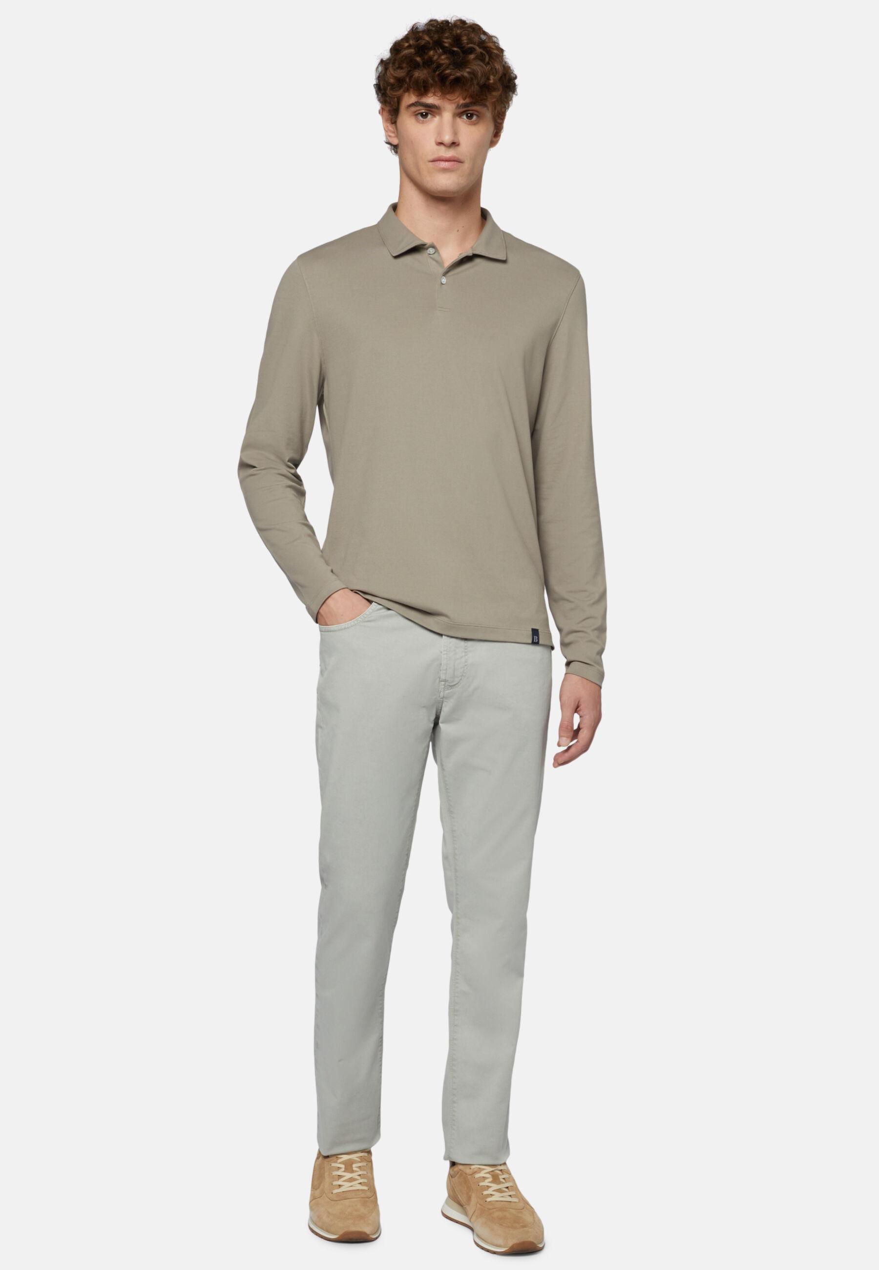 Stretch Cotton Jeans Green, Green, large image number 3