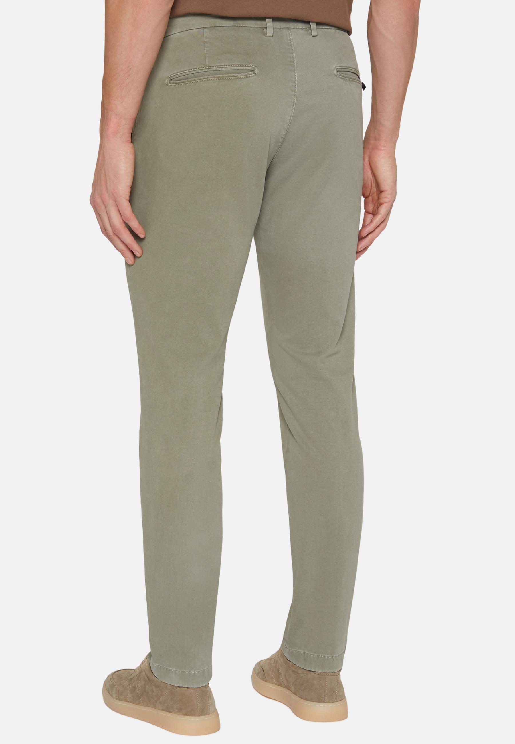 Stretch Cotton Trousers Khaki, , large image number 2