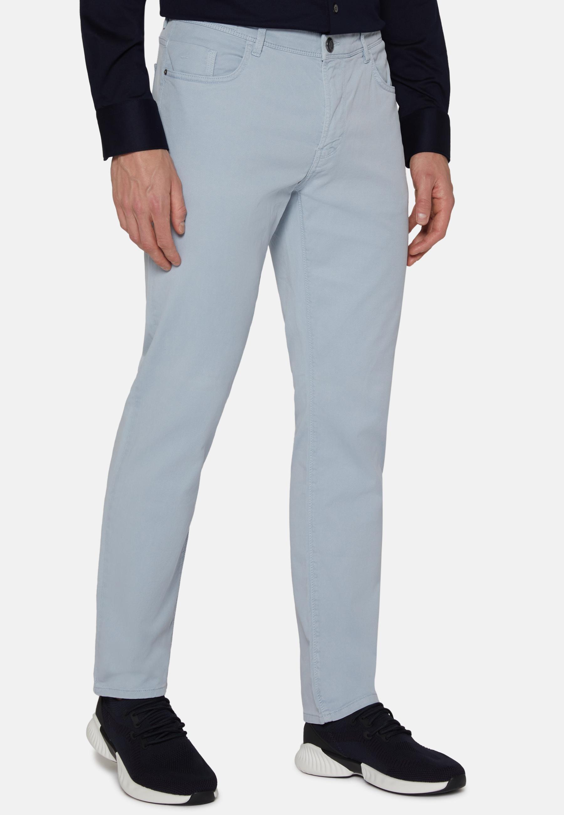 Stretch Cotton Tencel Jeans Blue, , medium