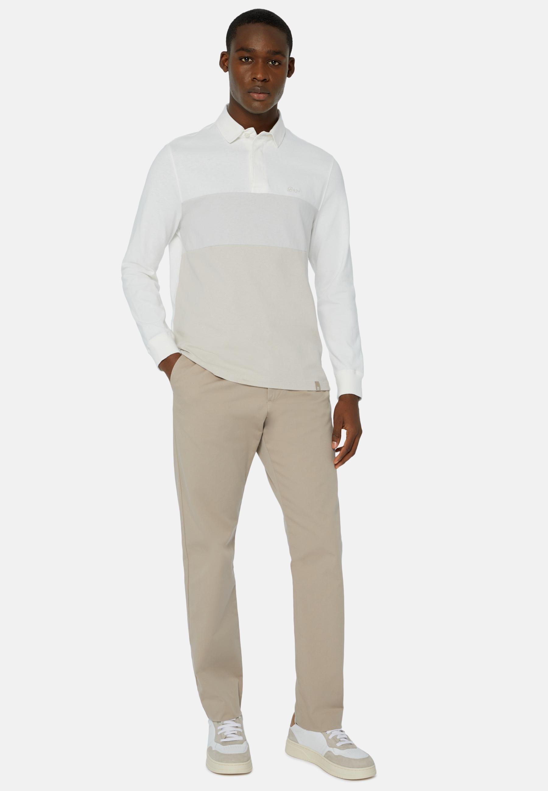Stretch Cotton Trousers Beige, Beige, large image number 1