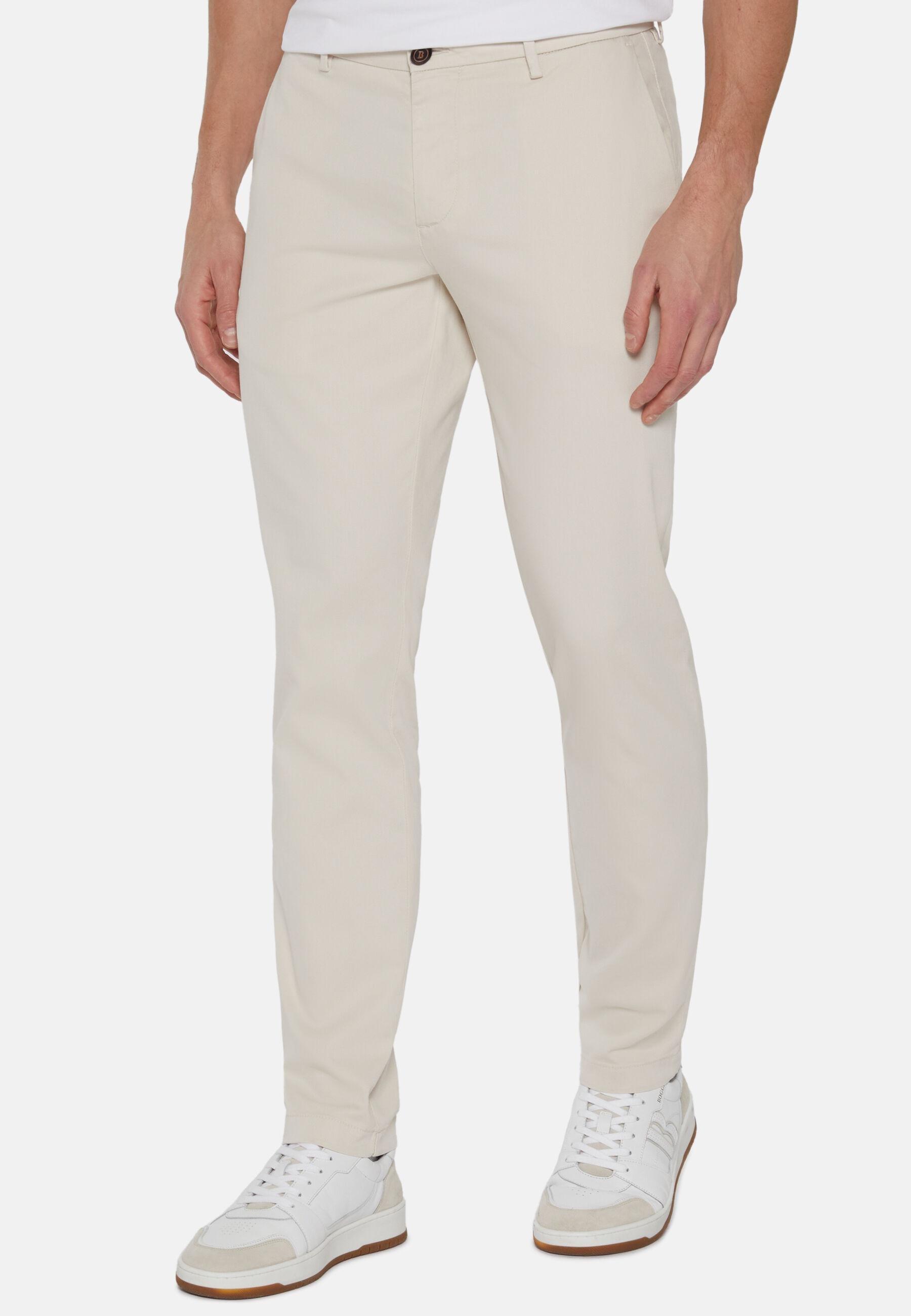 Stretch Trousers Cream, Cream, large image number 0