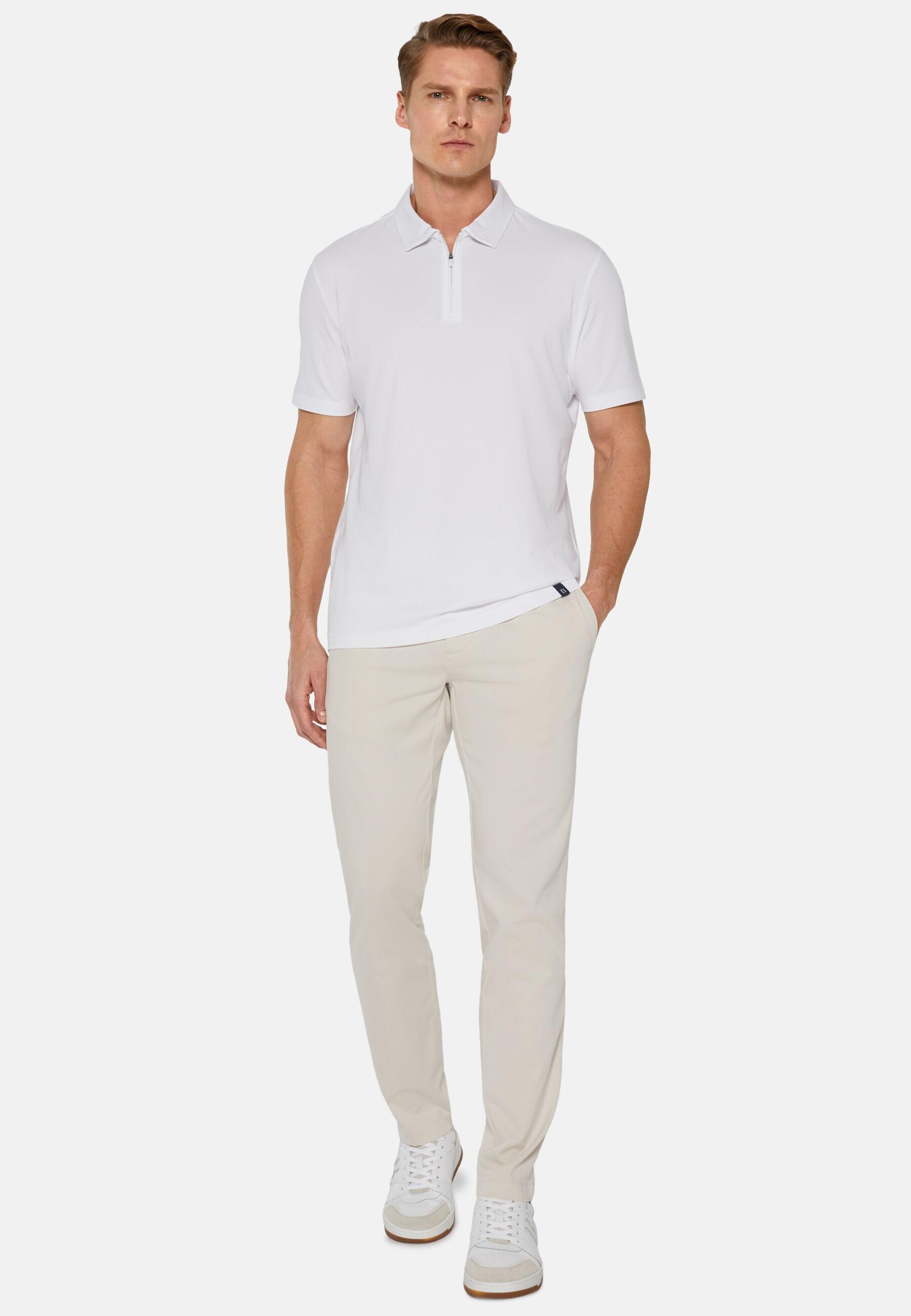 Stretch Trousers Cream, Cream, large image number 1