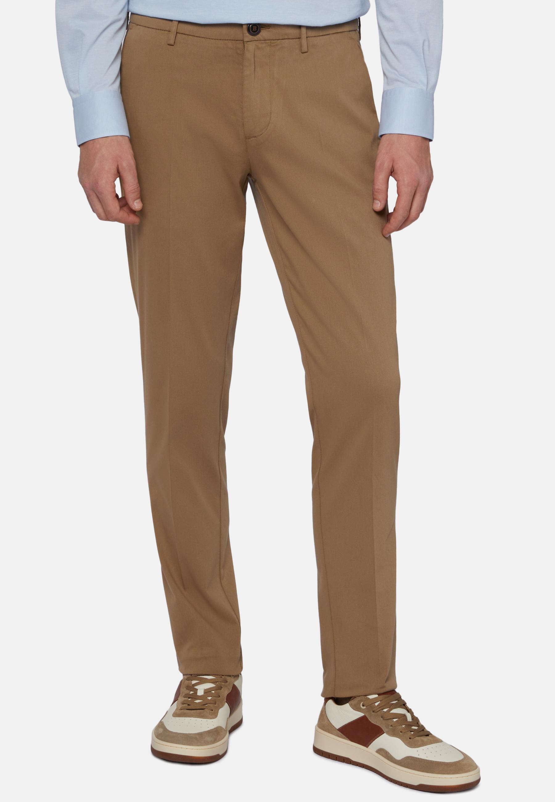 Stretch Cotton Tencel Jeans Brown, Hazelnut, large image number 0