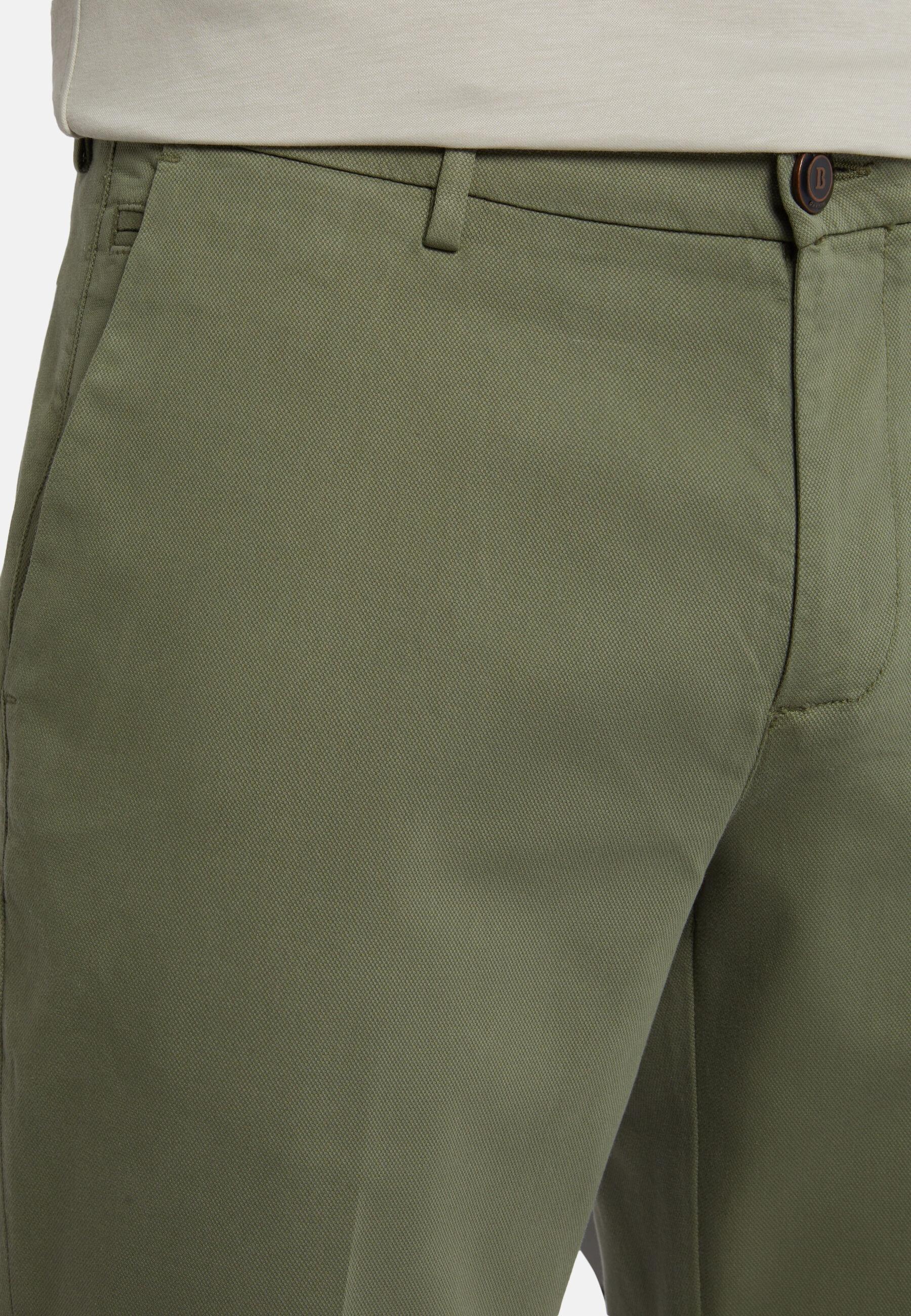 Stretch Cotton Tencel Jeans Green, Military Green, large image number 3