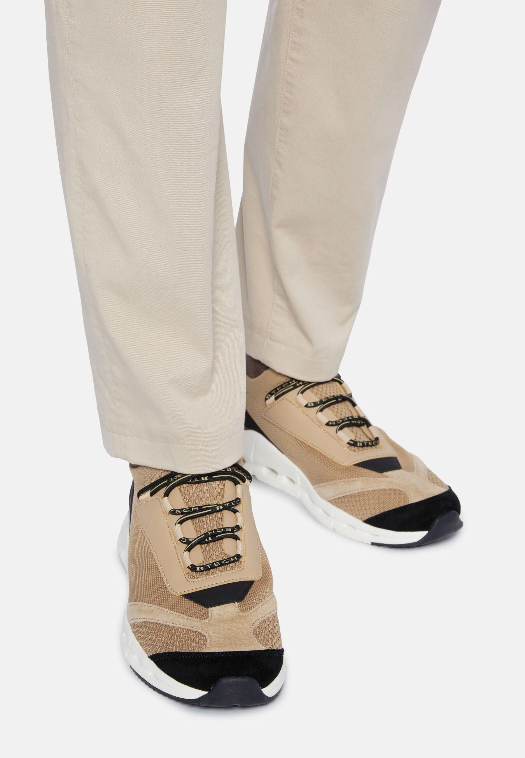 Tech Sneakers In Jersey Beige, Beige, large image number 1