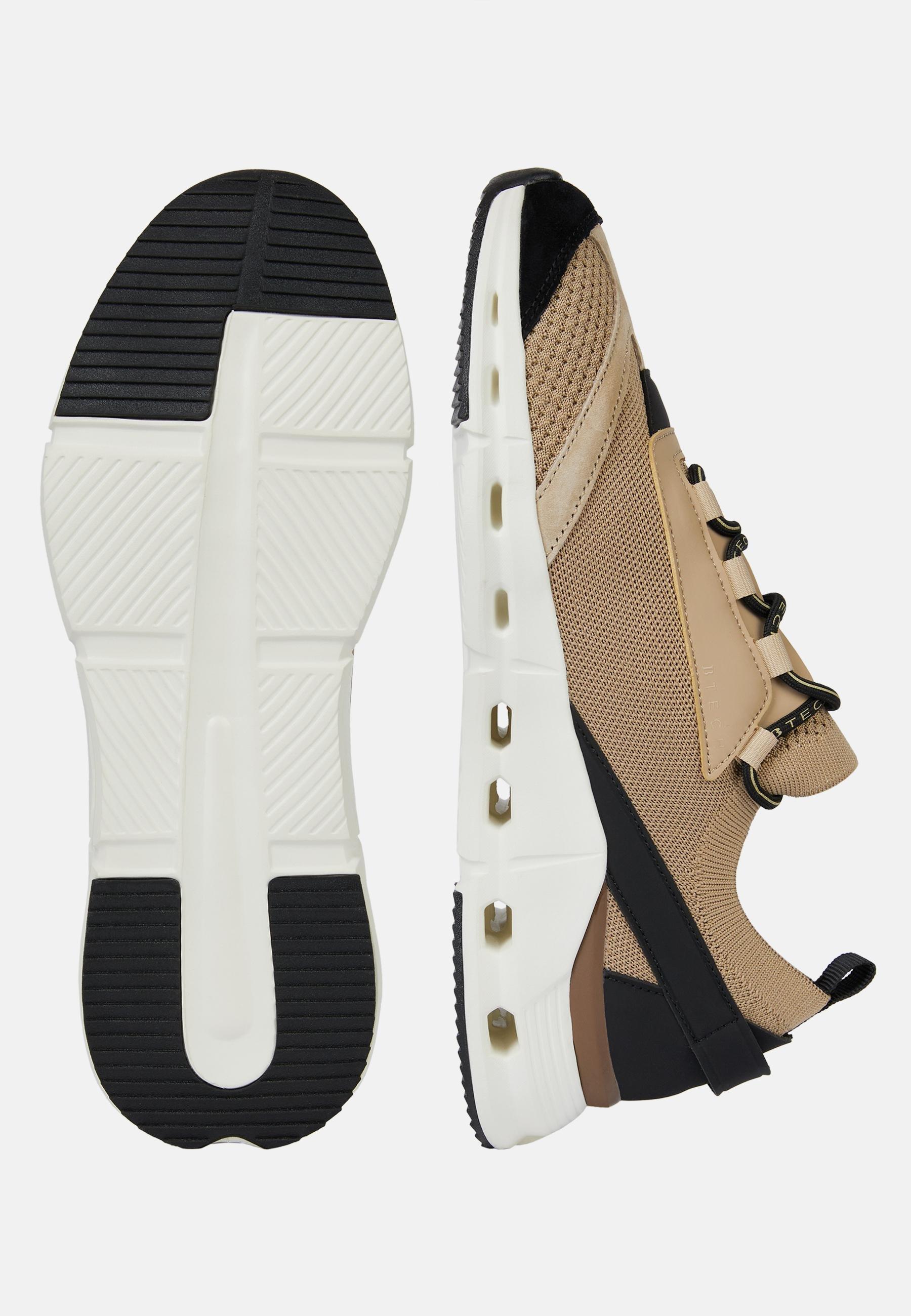 Tech Sneakers In Jersey Beige, Beige, large image number 4