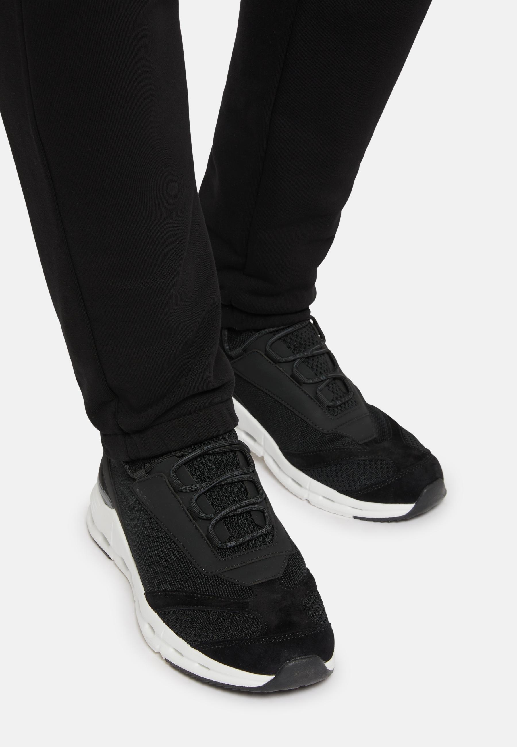 Tech Sneakers In Jersey Black, Black, large image number 0