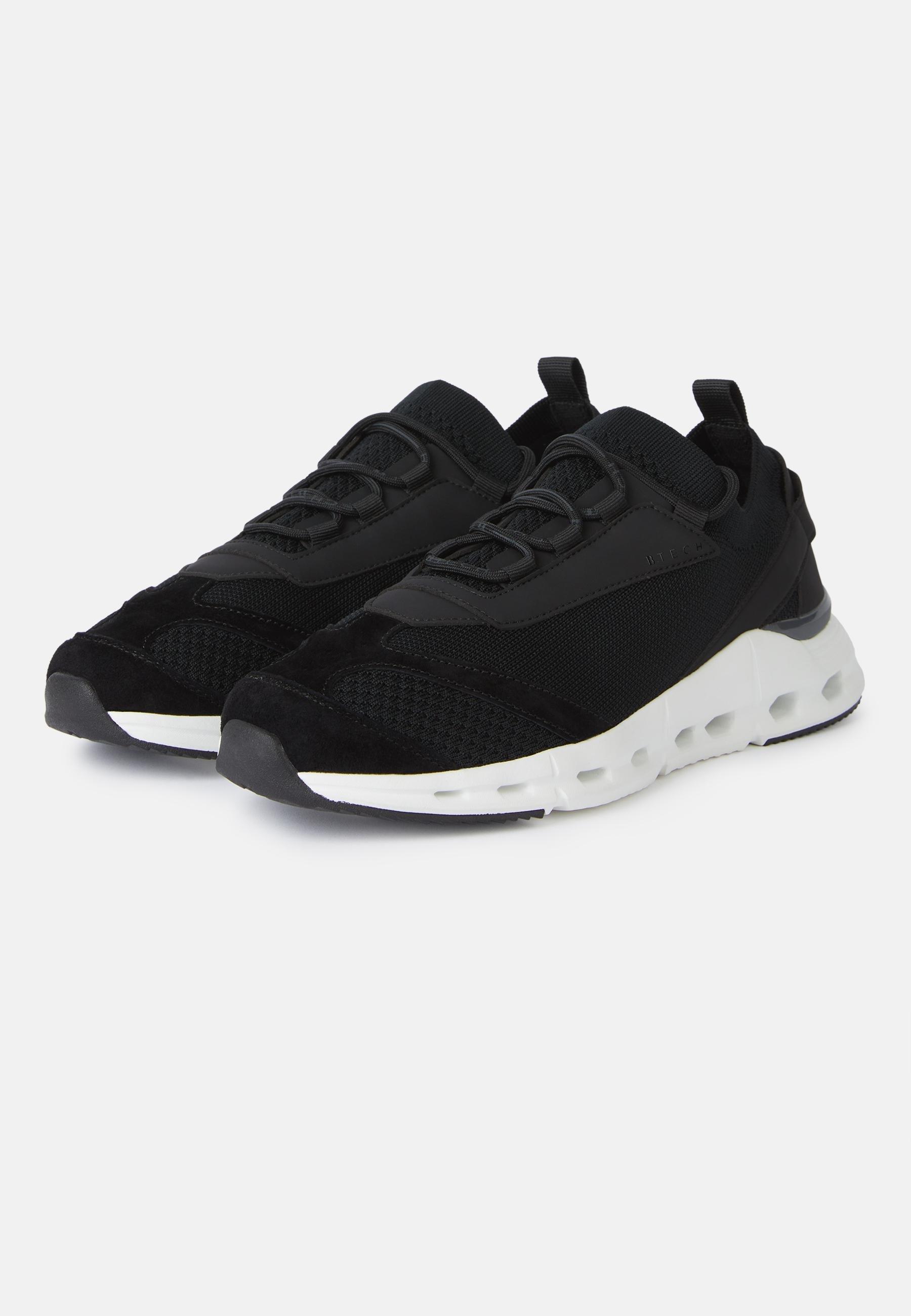 Tech Sneakers In Jersey Black, Black, large image number 1