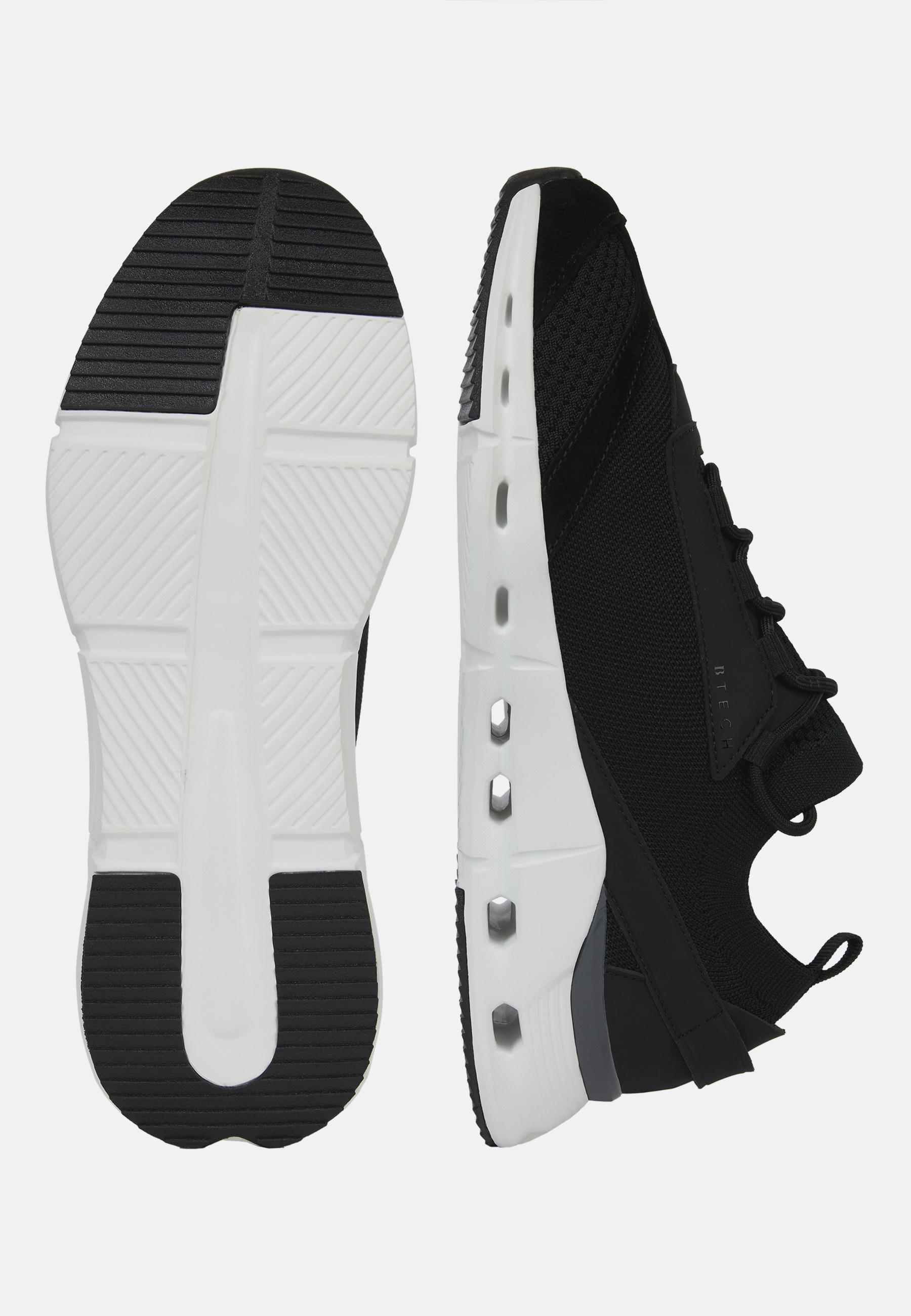 Tech Sneakers In Jersey Black, Black, large image number 4