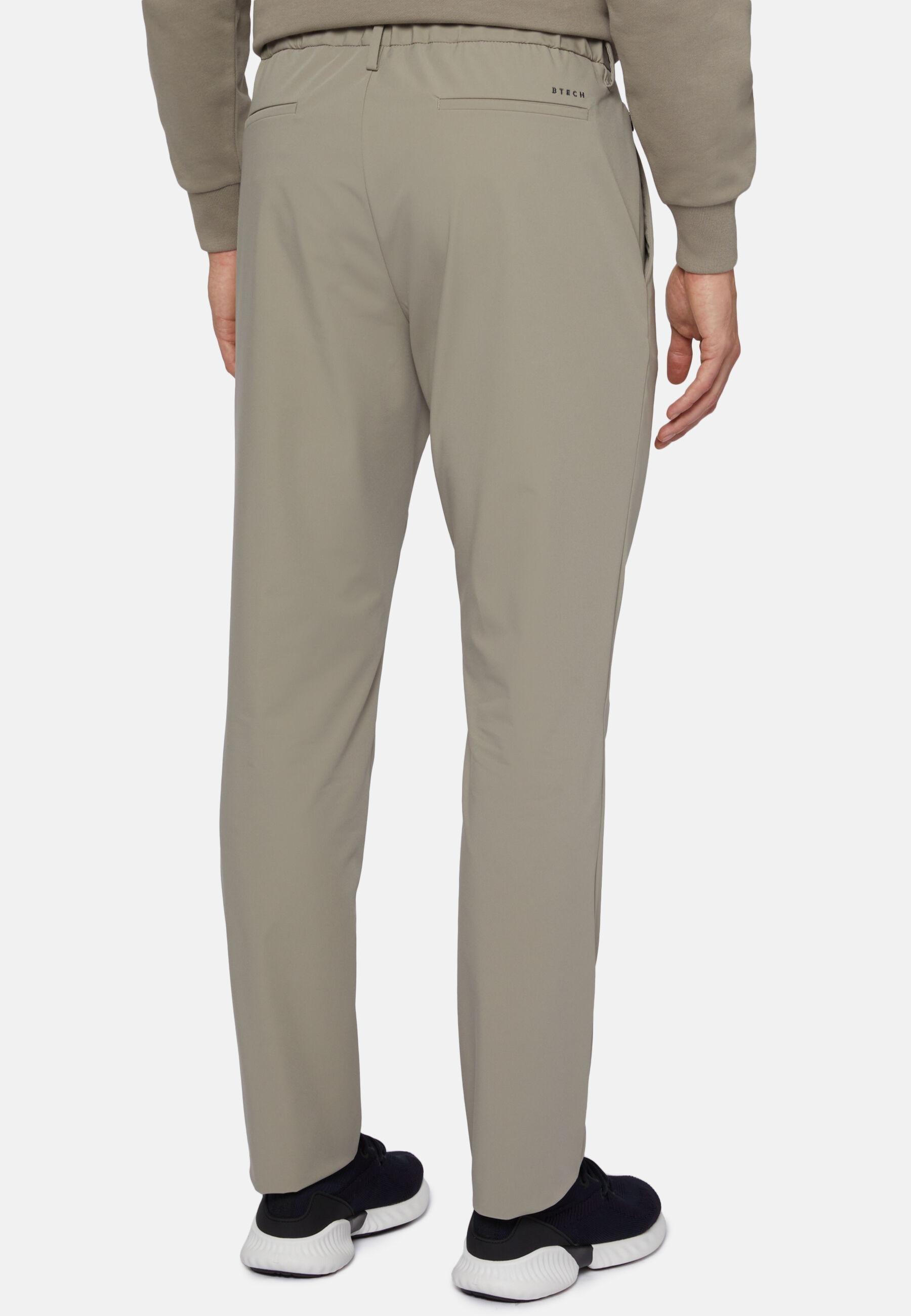 B-Tech Stretch Nylon Trousers Beige, Taupe, medium