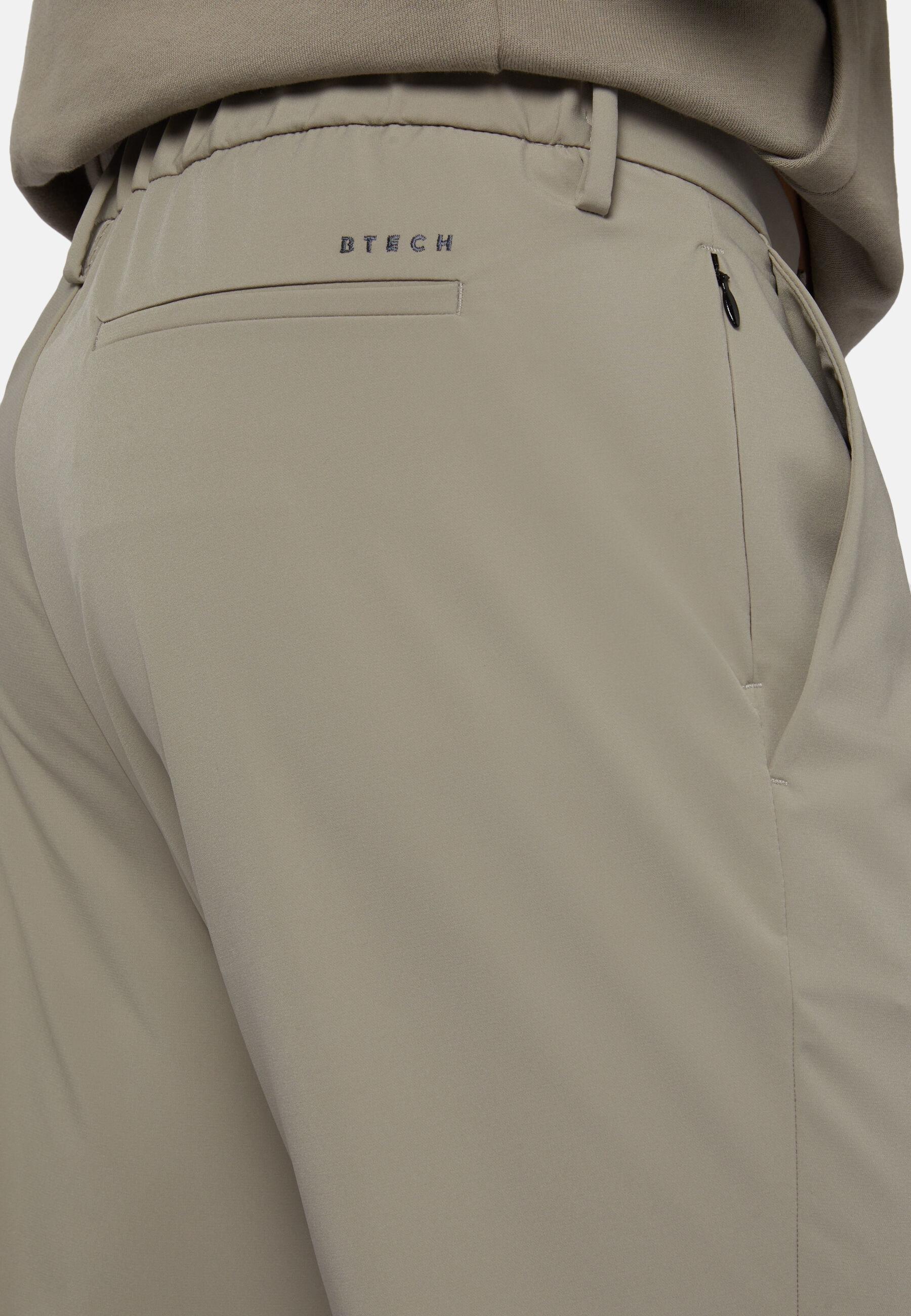B-Tech Stretch Nylon Trousers Beige, Taupe, large image number 3