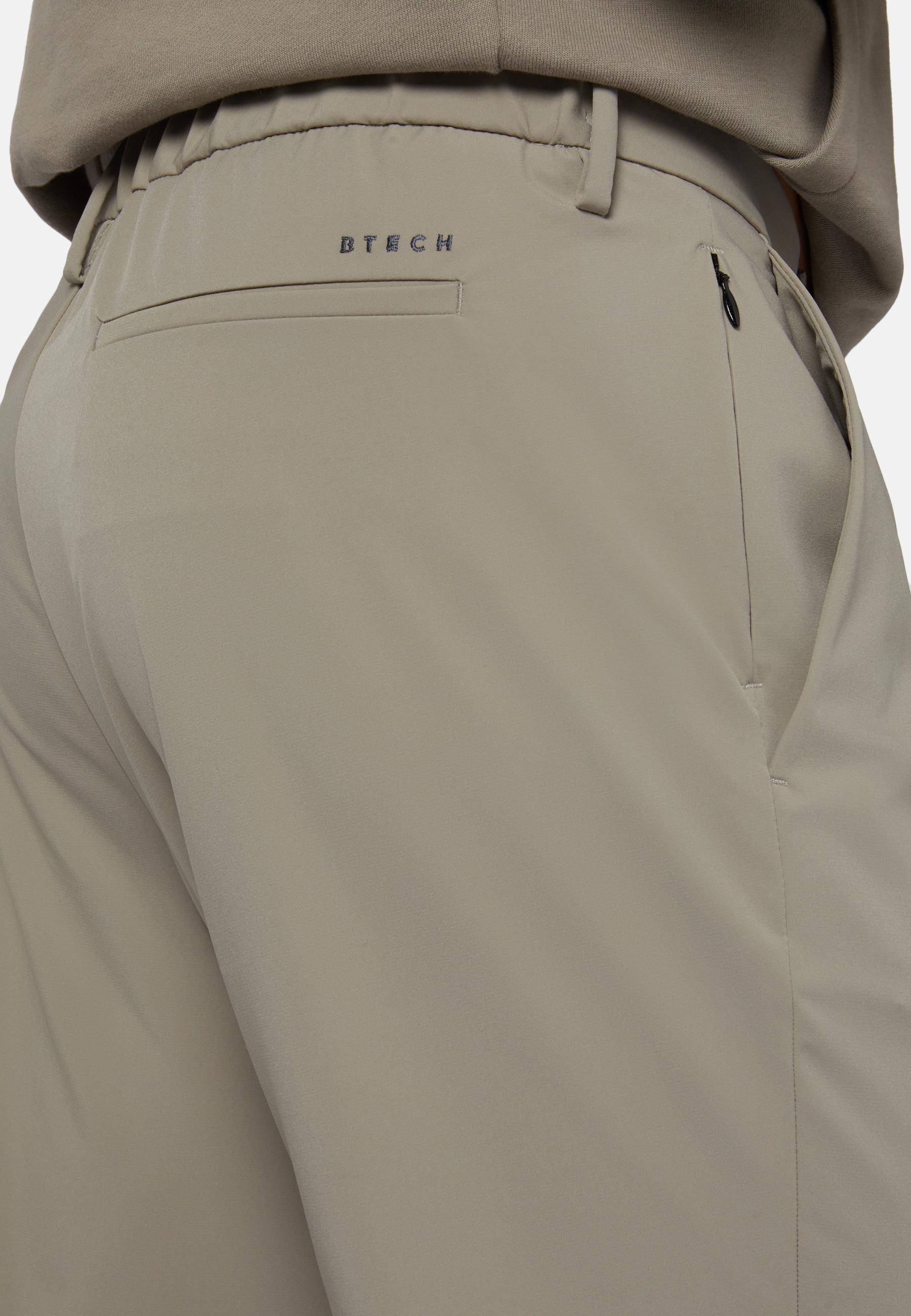B-Tech Stretch Nylon Trousers Beige, Taupe, large image number 3